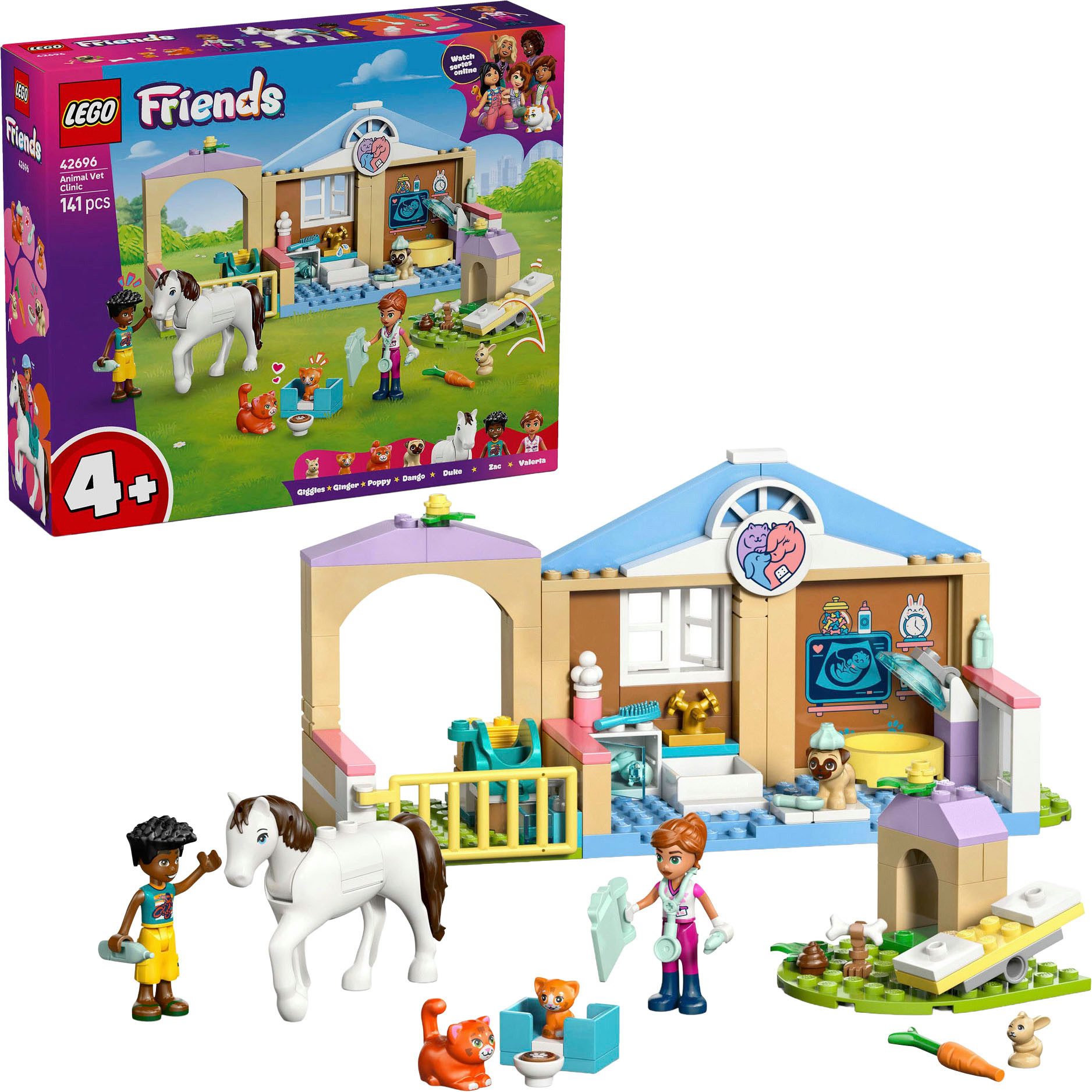 LEGO® Tierklinik (42696), LEGO Friends Konstruktionsspielsteine, (141 St), Made in Europe