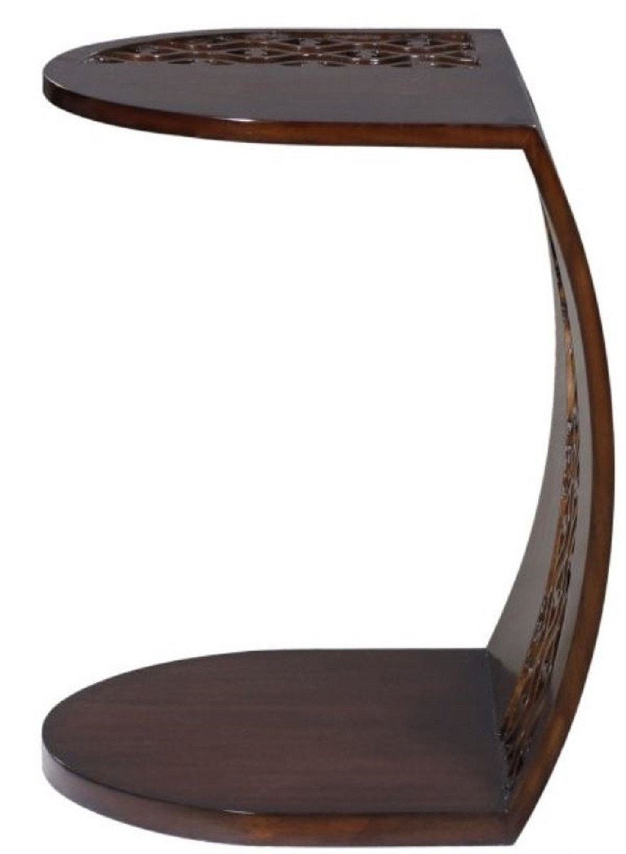 Beistelltisch Möbel 43 55 x Luxus H. cm Luxus Padrino 42 Snack - Tisch Casa Beistelltisch Mahagoni x / Dunkelbraun