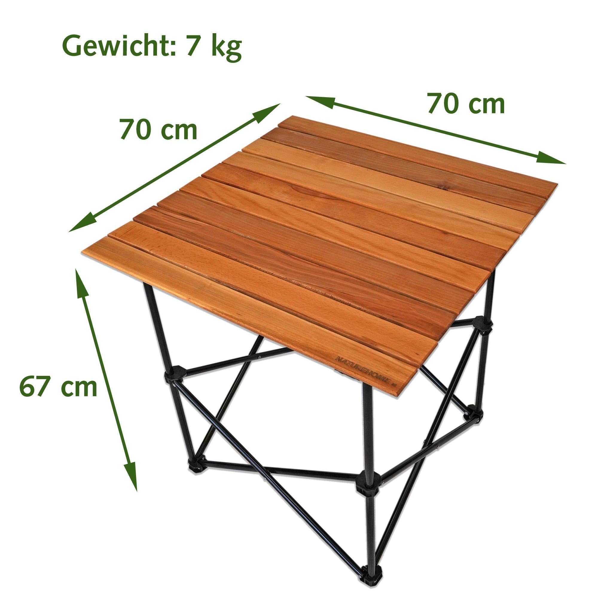 NATUREHOME Campingstuhl Klappstuhl Klapptisch Set inkl. Transporttasche (1 St), Klappbar
