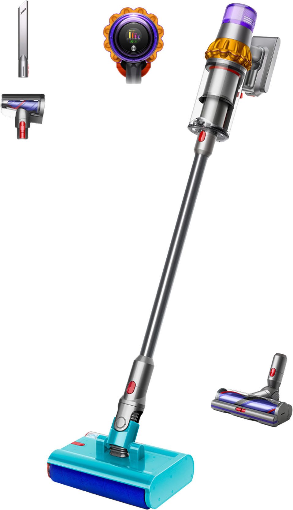 DYSON Nass-Trocken-Akkusauger Dyson V15s Detect Submarine™, 660 W, beutellos, Bis zu 60 Minuten Laufzeit inkl. austauschbarem Akku