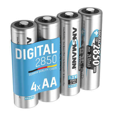 ANSMANN AG Akku AA 2850mAh Mignon NiMH 1,2V - 1000x wiederaufladbar (4 Stück) Akku 2850 mAh (1.2 V)