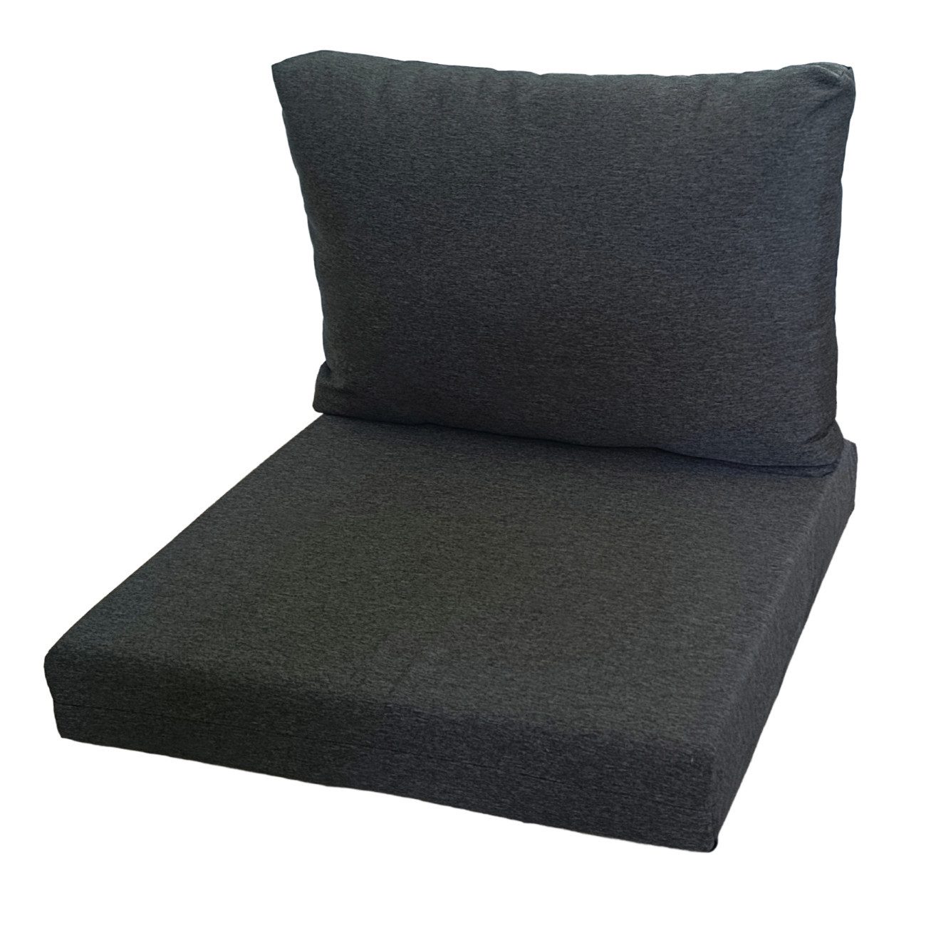 Rattani Polsterauflage Kissen Polster für Poly Rattan Sessel Möbel, (Set Sitz und Rückenkissen), 2 teiliges Set . Sitz + Rücken . Stoff Milano anthracite .