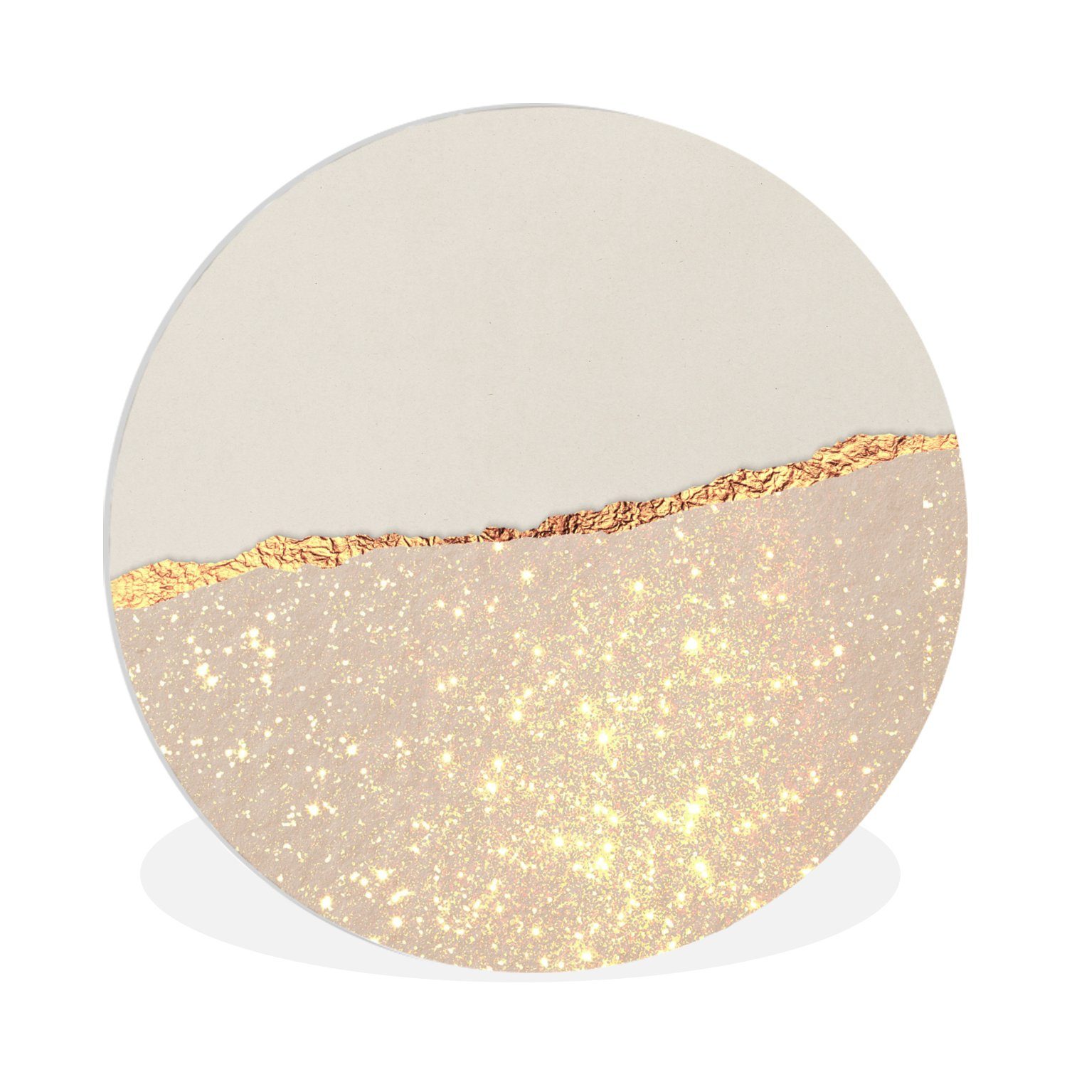 MuchoWow Gemälde Gold - Rosa - Glitzer - Schick - Design, Fotodruck (1 St), günstig online kaufen