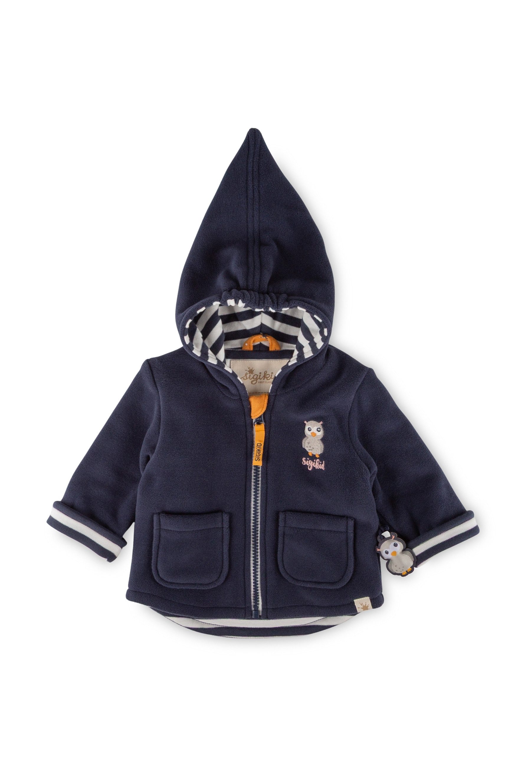 Sigikid Fleecejacke mit Baumwollfutter, Kapuze, Reißverschluss (1-St)