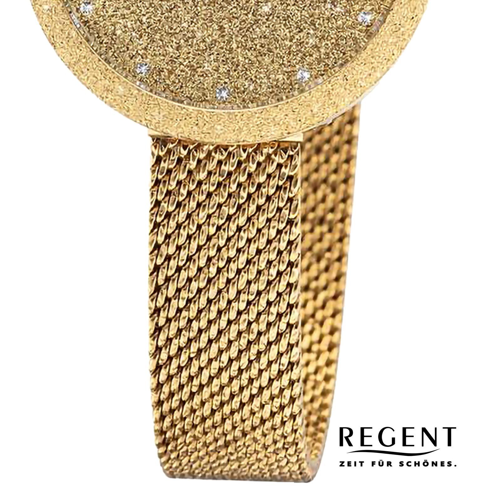 Armbanduhr Analog, Damen Armbanduhr Damen groß Quarzuhr Metallarmband rund, extra Regent Regent 32mm), (ca.