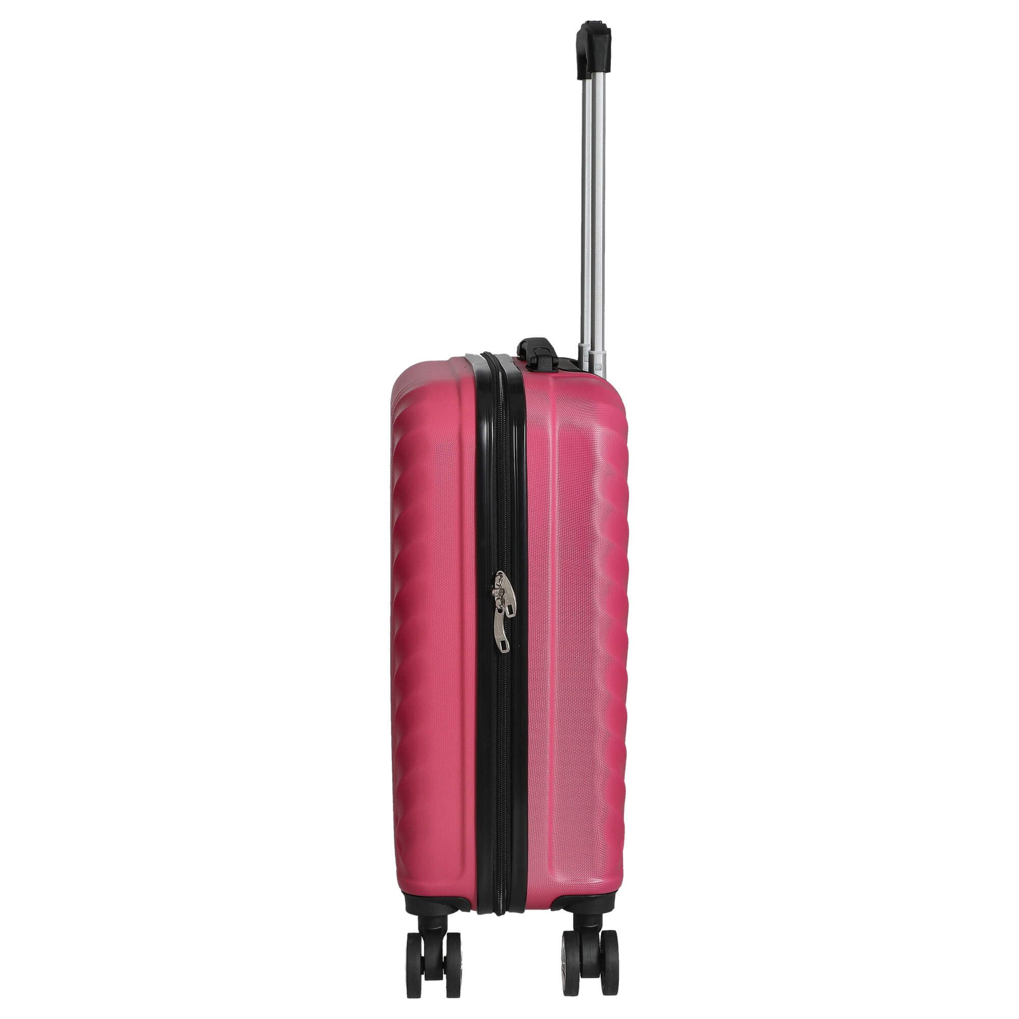 CHECK.IN® Handgepäck-Trolley Kingston - 4-Rollen-Kabinentrolley 55 cm (pink), 4 Rollen