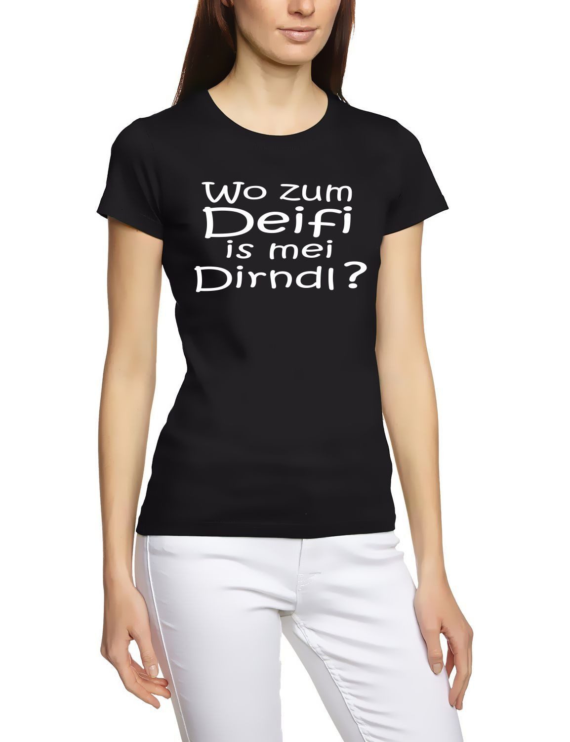 coole-fun-t-shirts Dirndltop Wo zum Deifi is mei Dirndl ? Damen T-Shirt S M L XL