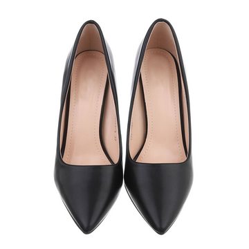 Ital-Design Damen Abendschuhe Elegant High-Heel-Pumps Pfennig-/Stilettoabsatz High Heel Pumps in Schwarz