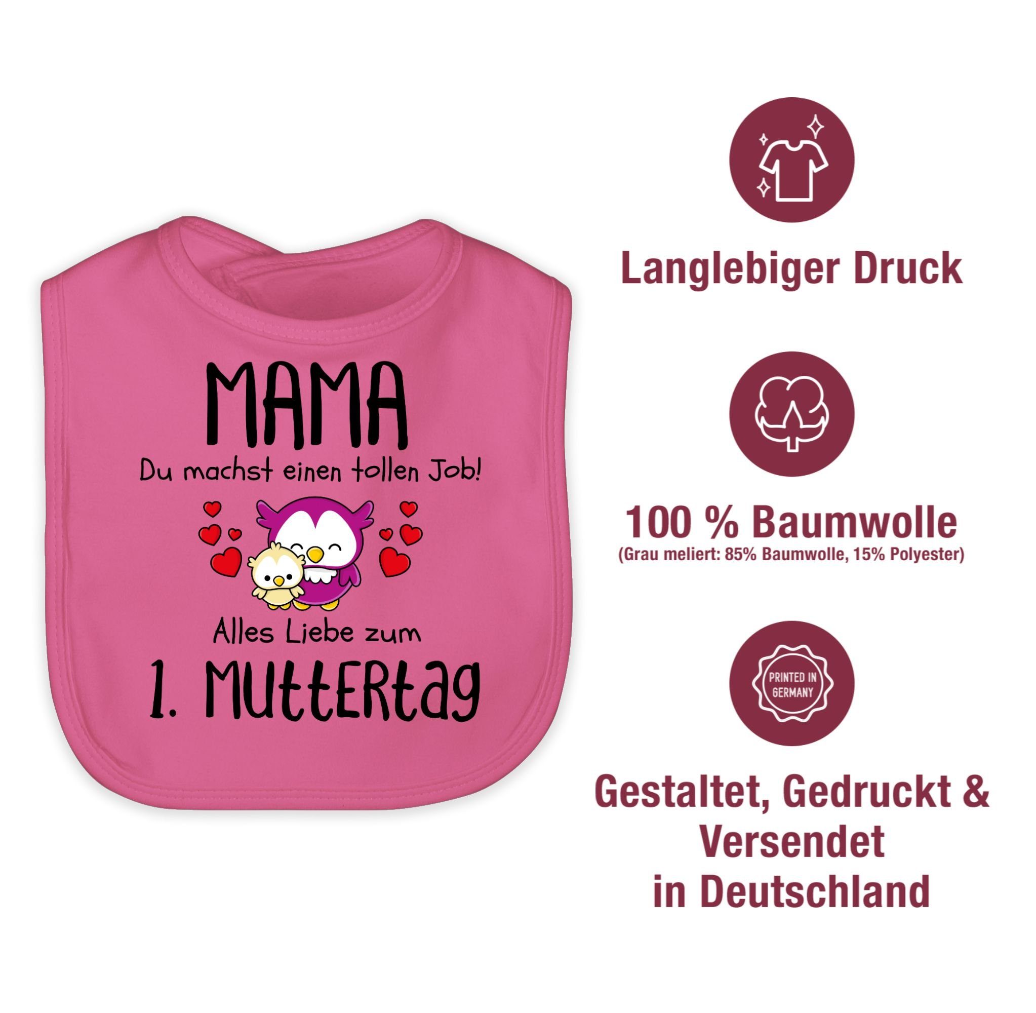 Muttertagsgeschenk 1. Lätzchen Mama - Erster, Shirtracer Muttertag