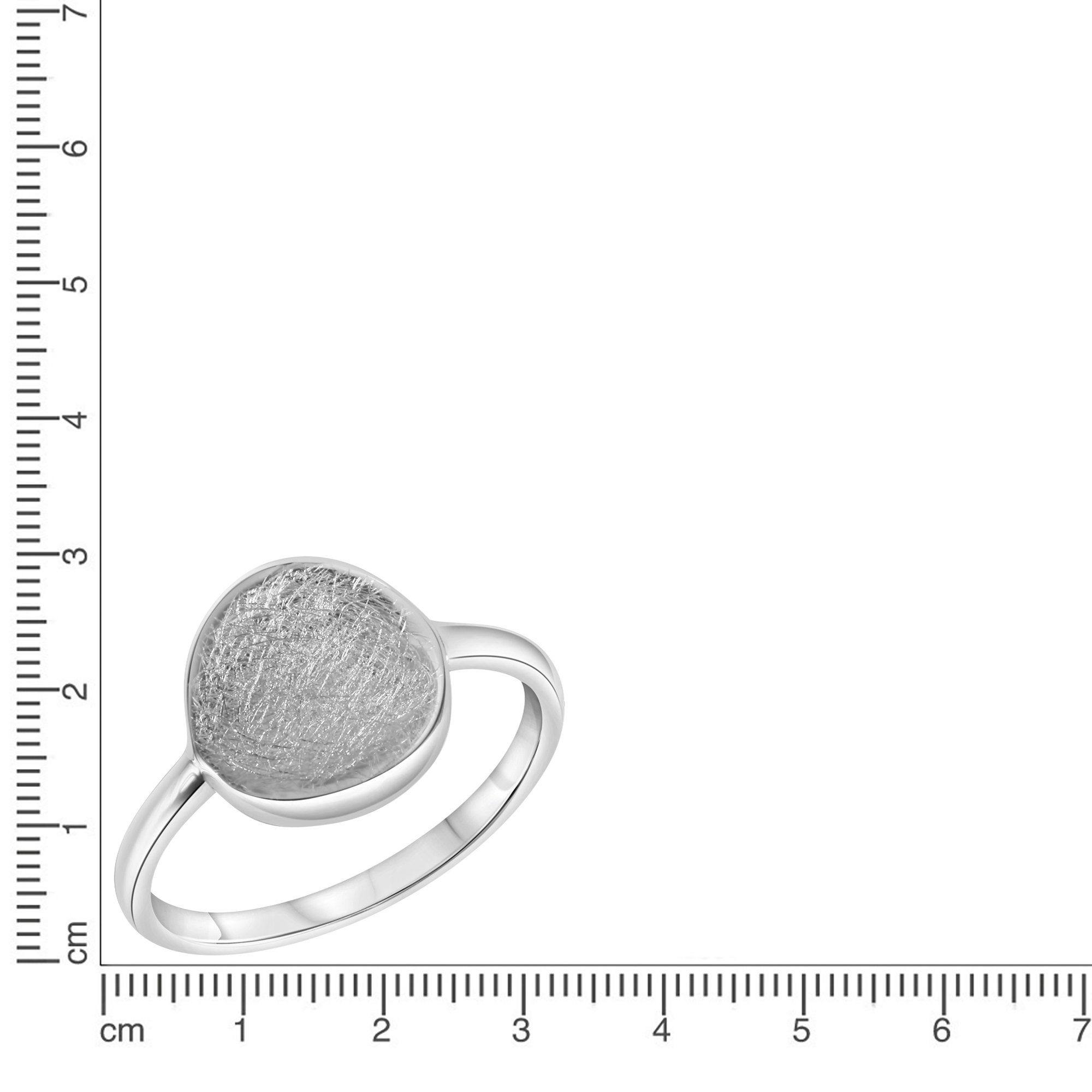 CELESTA Fingerring Silber 925 rhodiniert mit eismatter Oberfläche günstig online kaufen