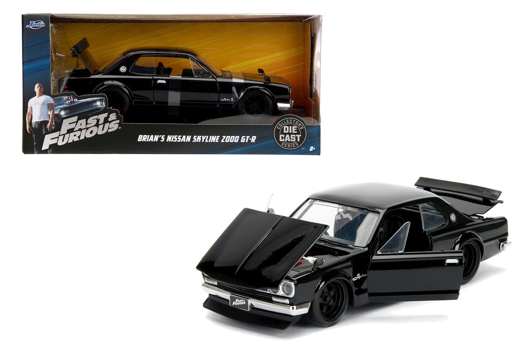 JADA Modellauto Jadatoys Modellauto Fast & Furious 1971 Nissan Skyline 1:24 Modellaut