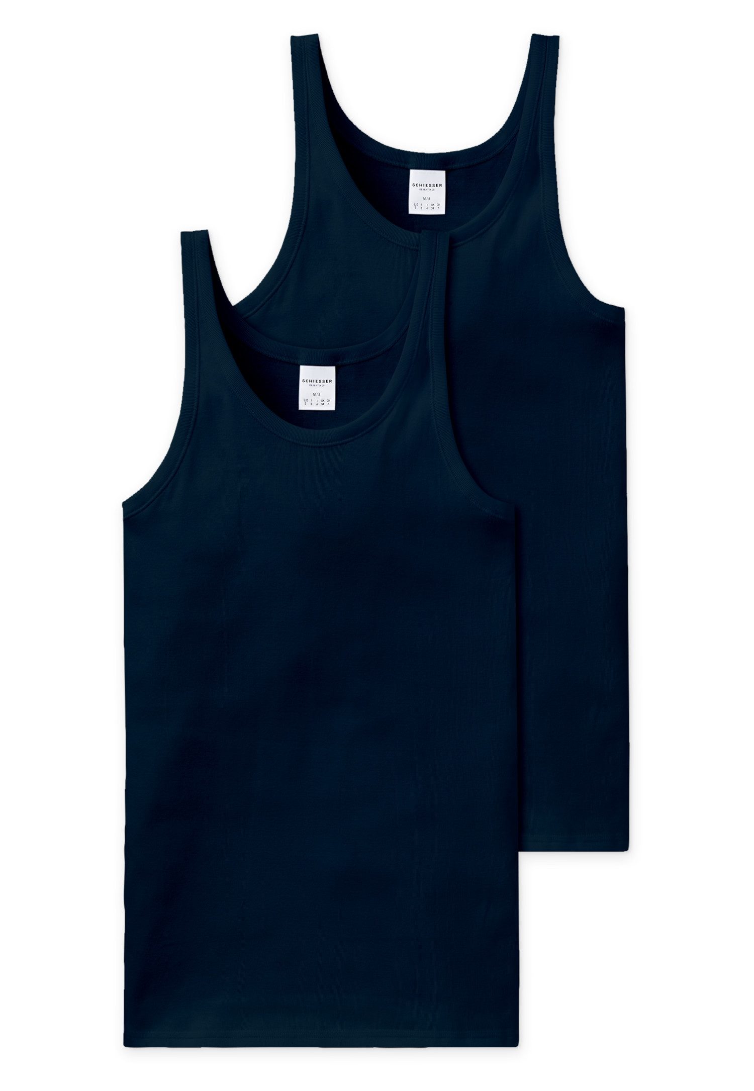 Schiesser Unterhemd Essentials Feinripp (4er Vorteilspack) 100% gekämmte Ba günstig online kaufen