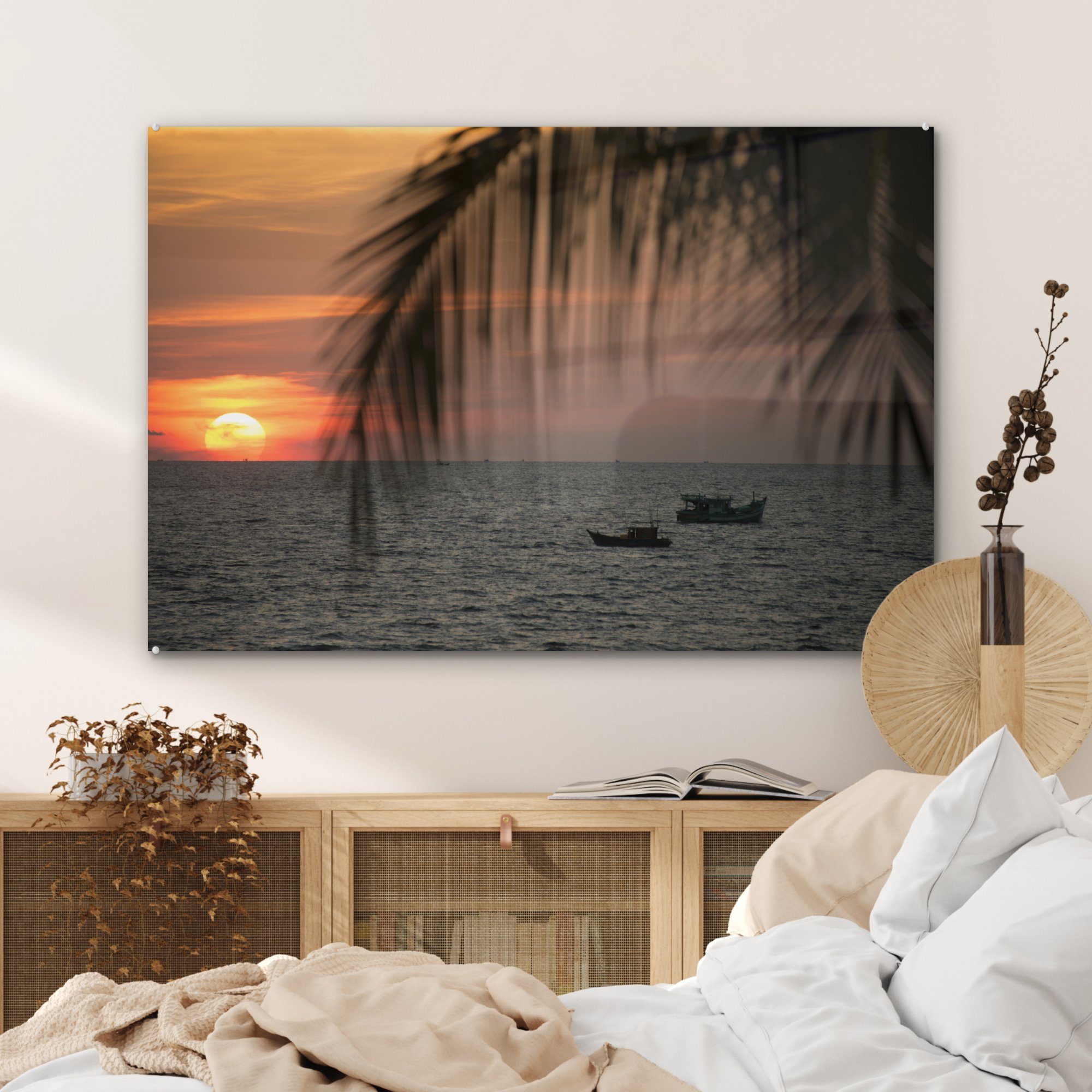der Phu Insel (1 MuchoWow Quoc & Acrylglasbilder in Schlafzimmer Ein Sonnenuntergang St), Vietnam, auf Acrylglasbild Wohnzimmer