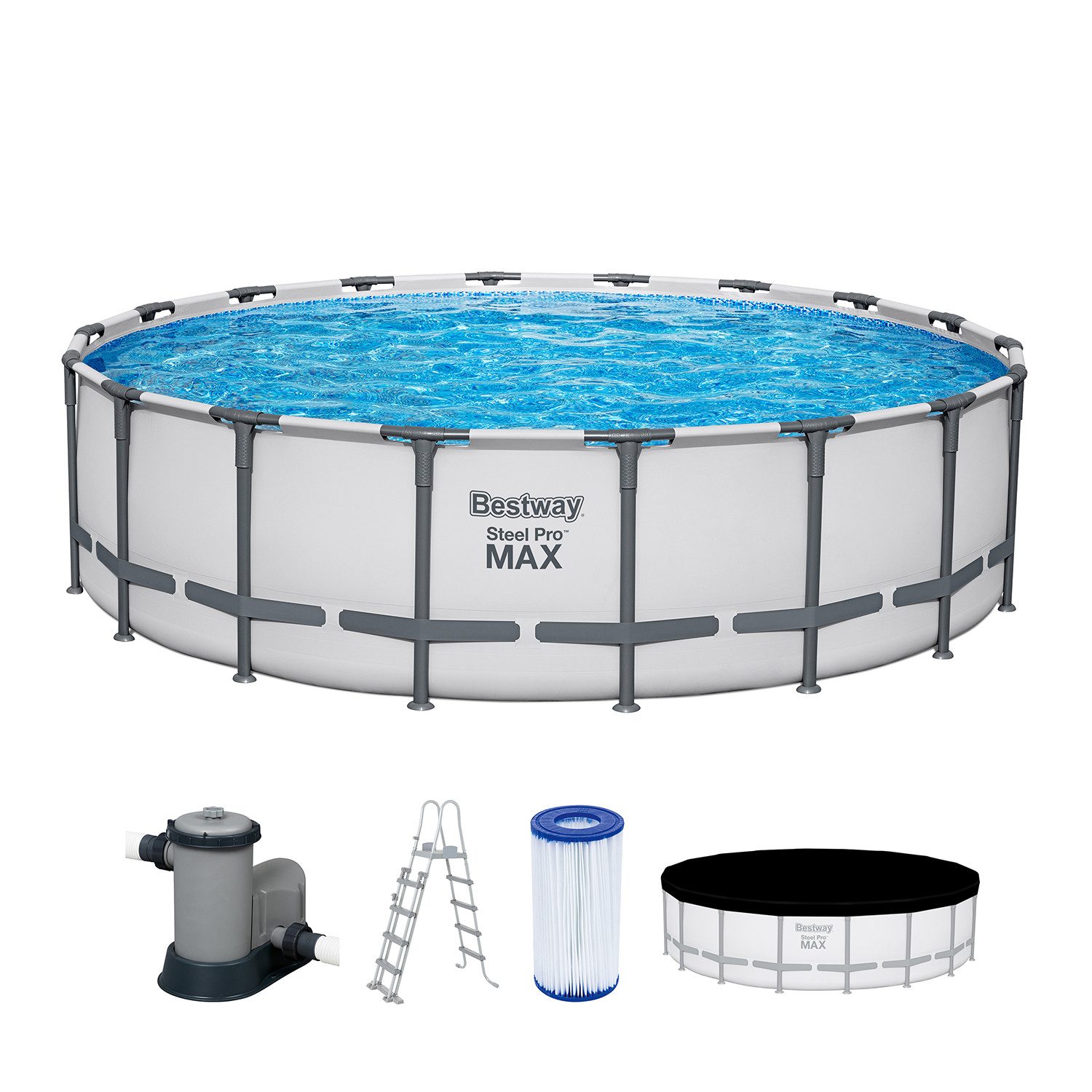 Bestway Framepool Steel Pro MAX™ (Set), Ø 549 x 132 cm, rund
