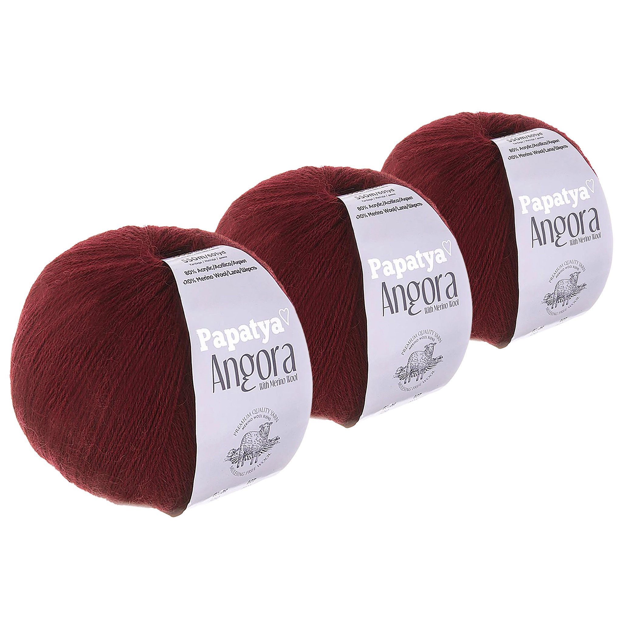 Häkelwolle 3x100g Wolle Papatya Style Strickgarn Häkelgarn