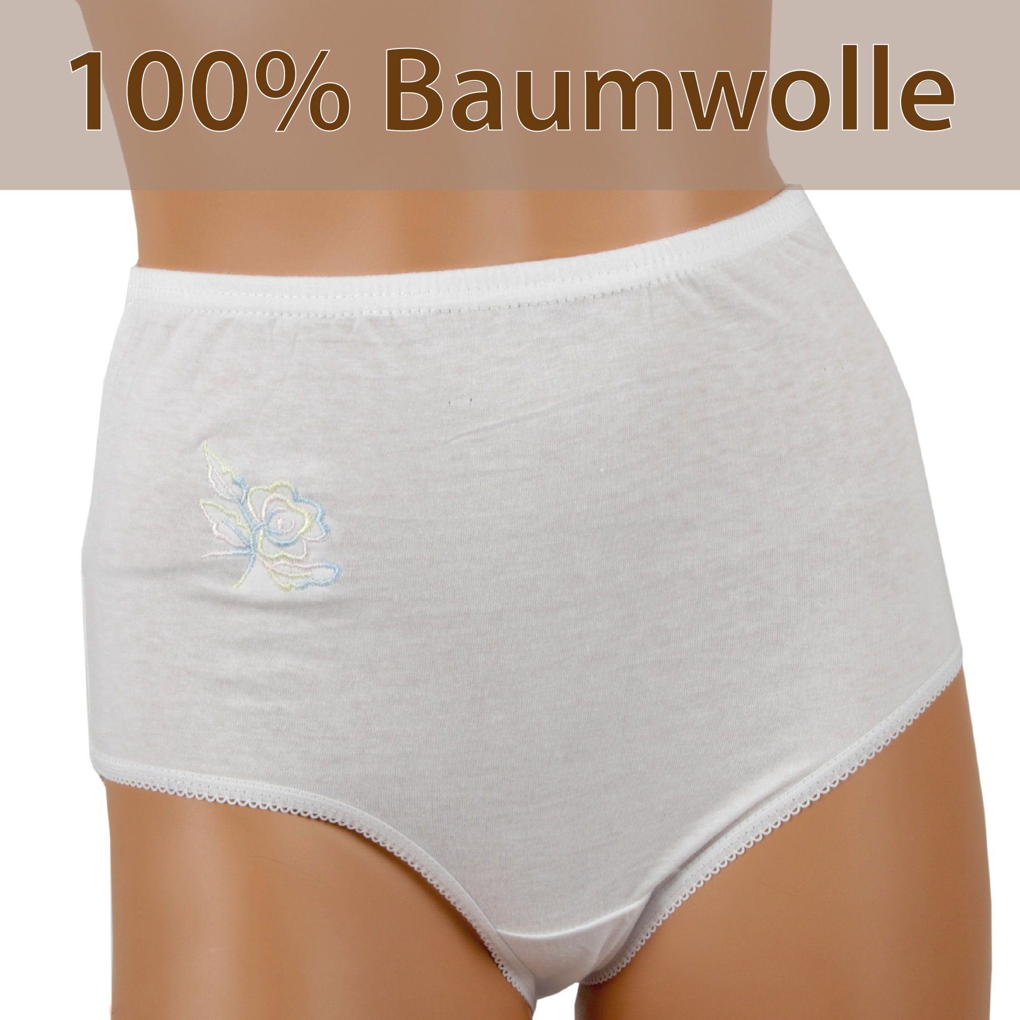hemmy Fashion Hüftslip BHS-05152 (5-St) Damen Slips - 100% Baumwolle - hohe Taille mit Gummibund, Hüftslip – Bild 2 von 5