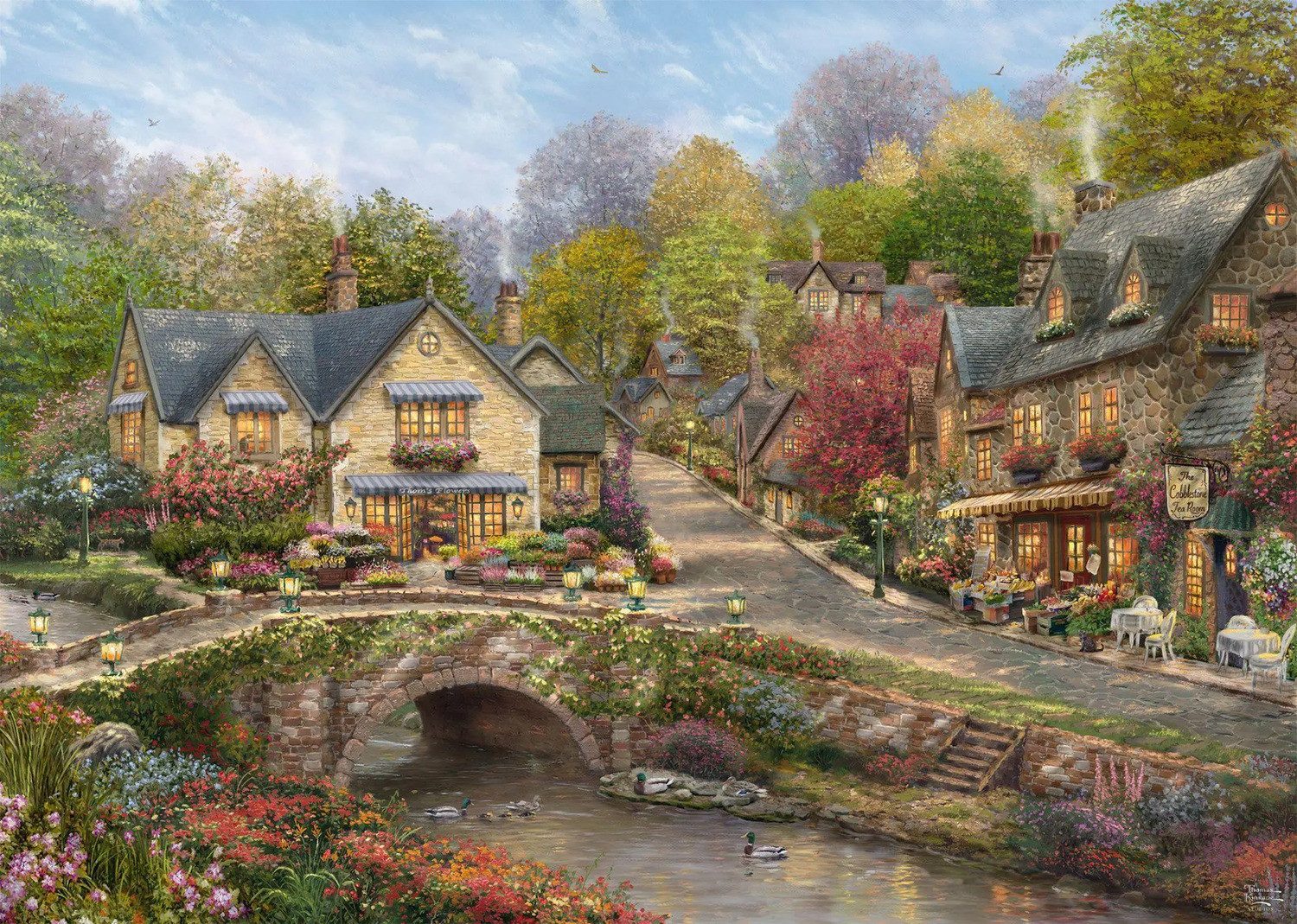 Schmidt Spiele Puzzle Sommer in Cobblestone Village, 2000 Puzzleteile günstig online kaufen