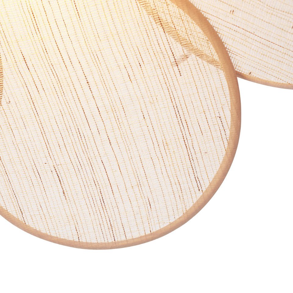 Qazqa Deckenleuchte Aisha, ohne Leuchtmittel, E27, Crème, Japandi, Leinen, günstig online kaufen