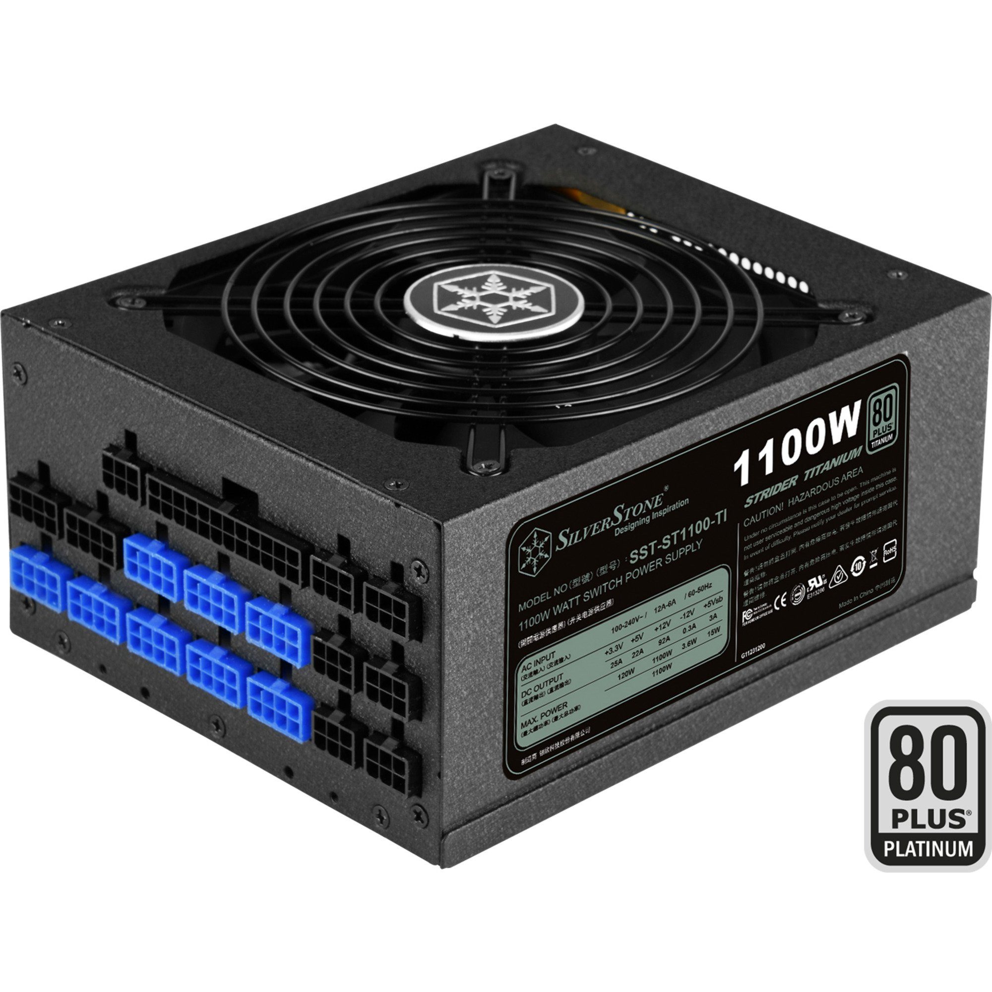 Silverstone SilverStone SST-ST1100-TI v2.0 1100W, PC-Netzteil, PC-Netzteil