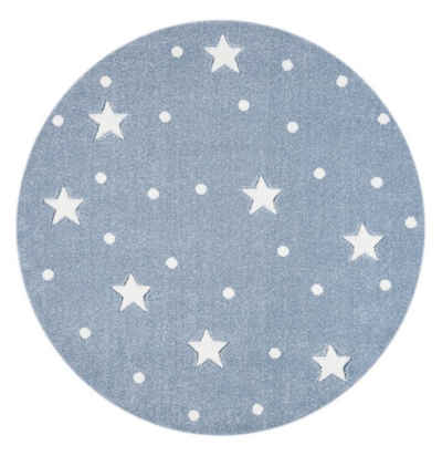 Kinderteppich Heaven rund, Kids Love Rugs, rund, Höhe: 16 mm, weicher Flor