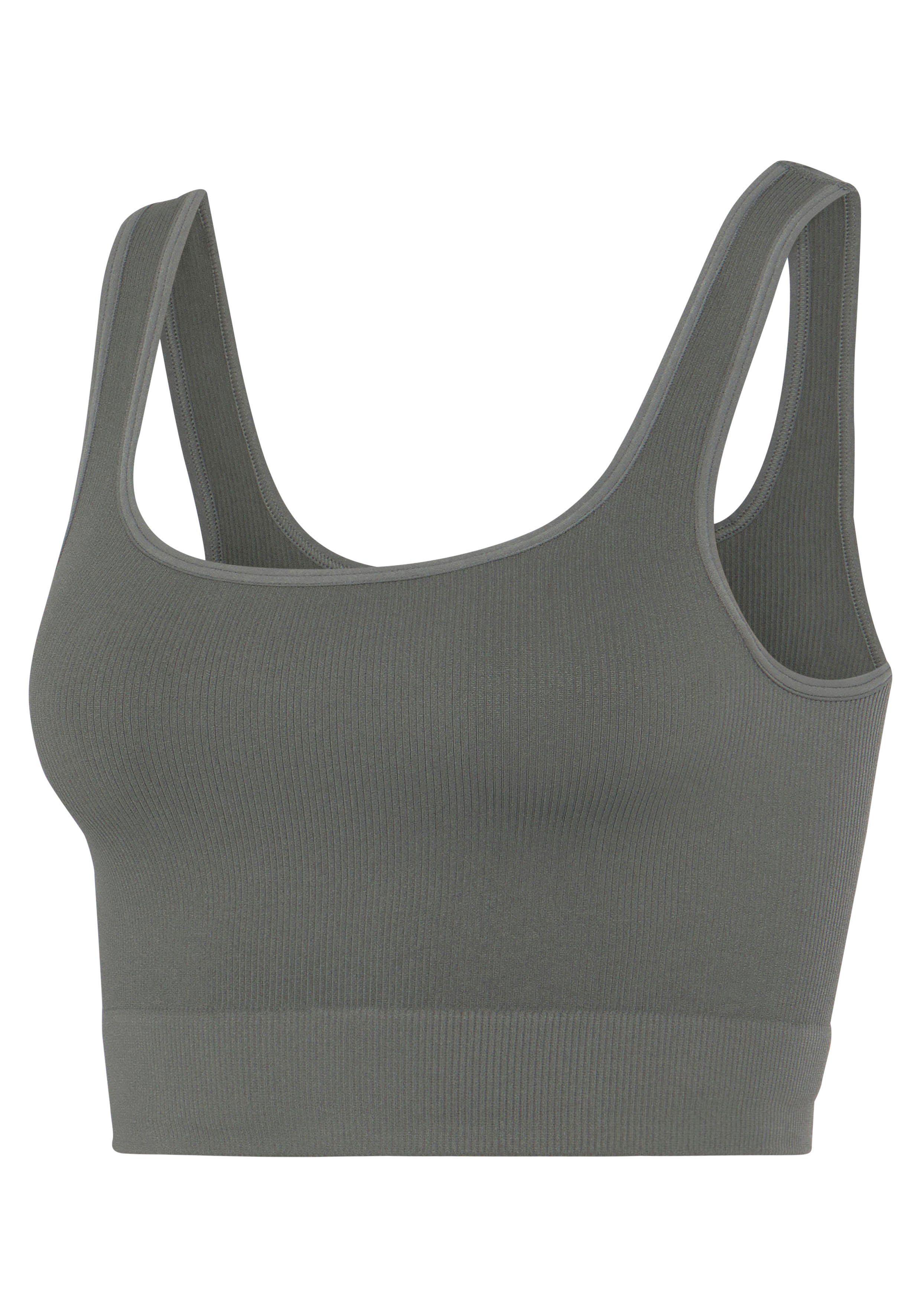 LASCANA Crop-Top Seamless Top mit Rippstruktur
