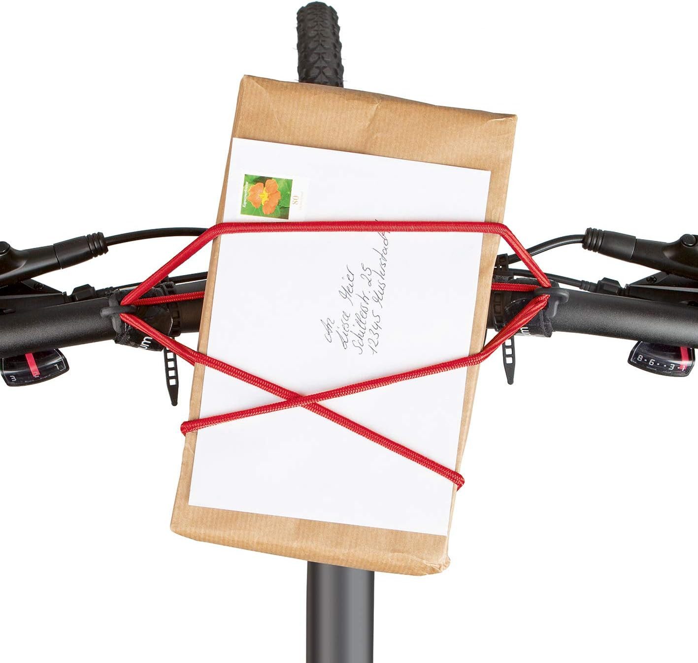 carryyygum Spanngurt Lenkerspannband für Fahrrad-Lenker, 105 cm, Gummiband Mini-Gepäckträger, schlanke Alternative zu Fahrradtasche