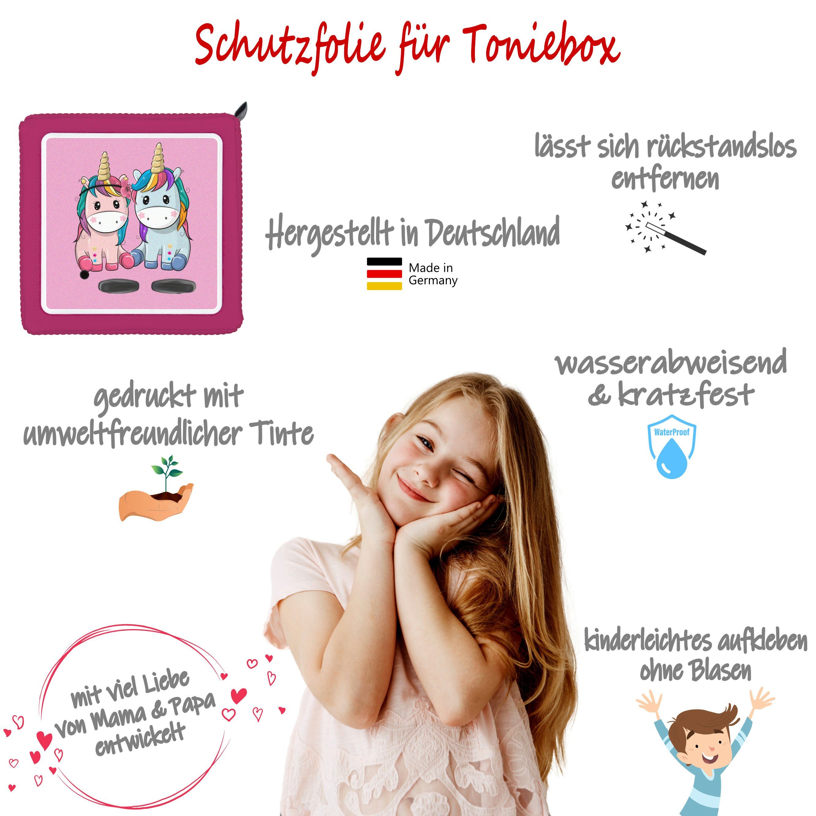 PUNALU Schutzfolie Schutzfolie Toniebox Schutzaufkleber Dekofolie Aufkleber Tonie Box, gedruckt mit umweltfreundlicher Farbe