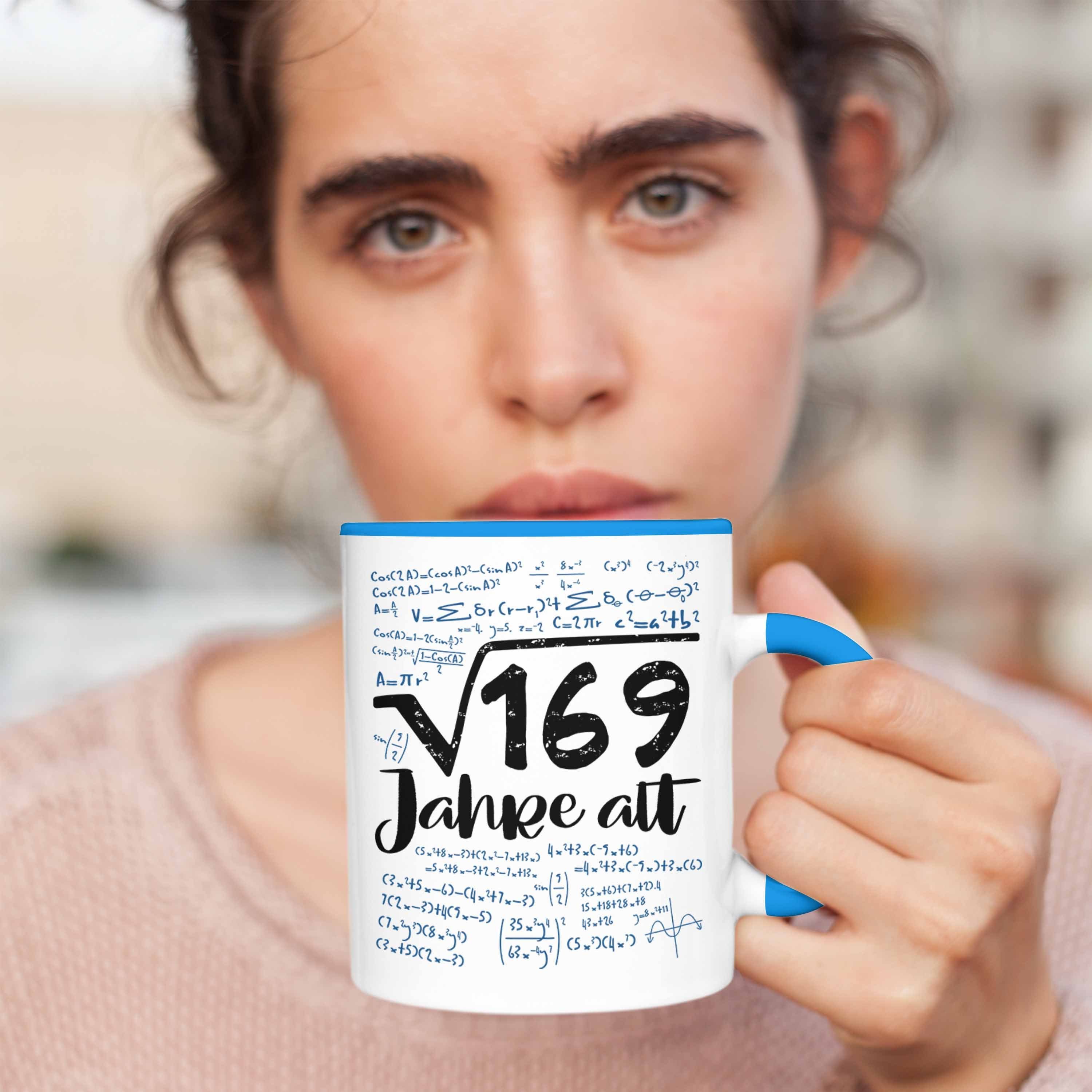 Alt Aus 13. Jahre Geb 169 Wurzel Blau Tasse = 13 169 Trendation Tasse Quadratwurzel Geschenk