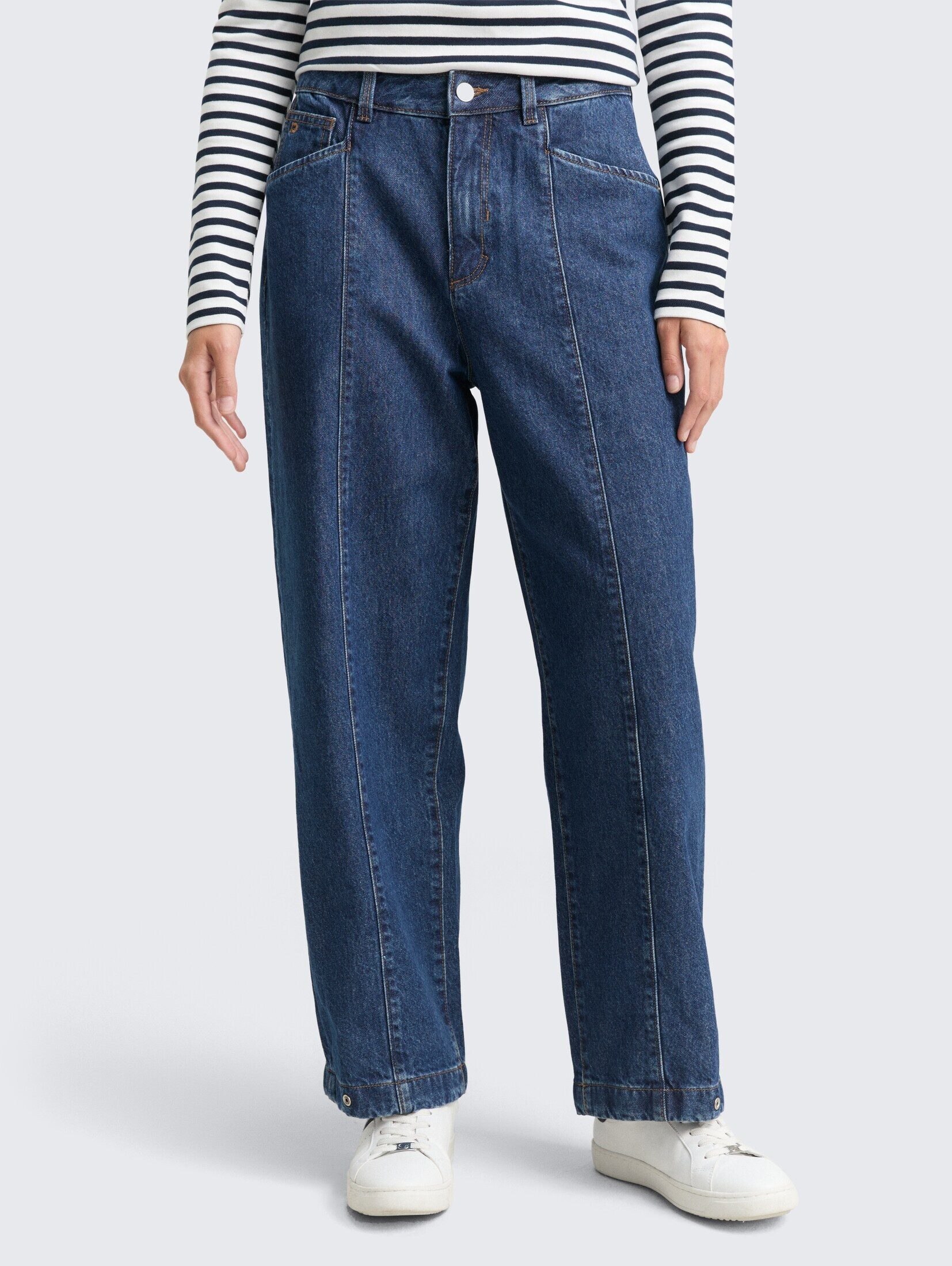 TOM TAILOR Denim Weite Jeans Jeanshosen TTADEA BARREL Jeans mit verstellbar günstig online kaufen