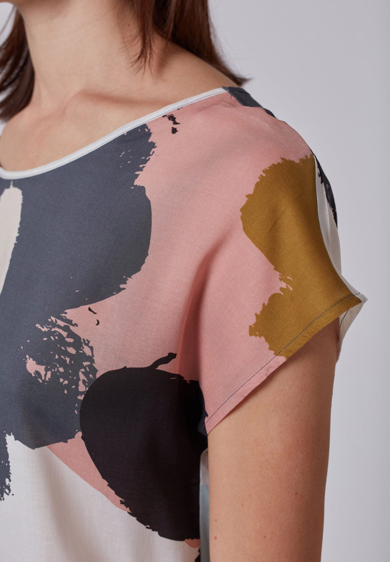 HUBER Pyjamaoberteil Damen Schlafanzugshirt Modisches Design
