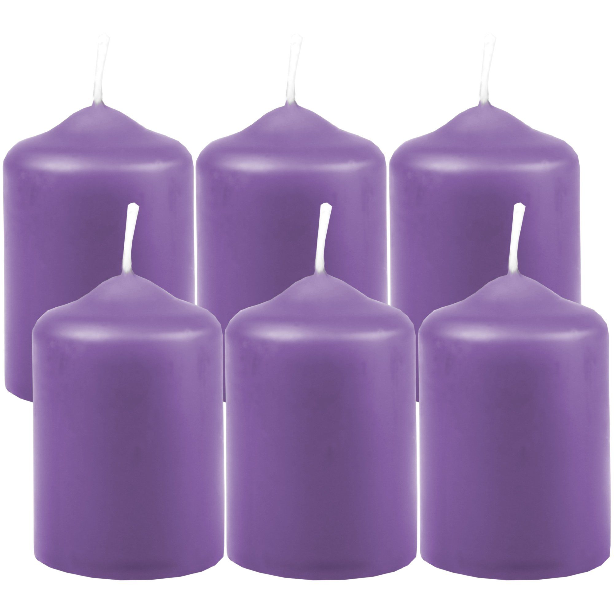 HS Candle Stumpenkerze aus Wachs (Sparset, 6-tlg., Dekolicht), Ø4cm x 6cm Teelichtgröße, Kerze als Stimmungslicht