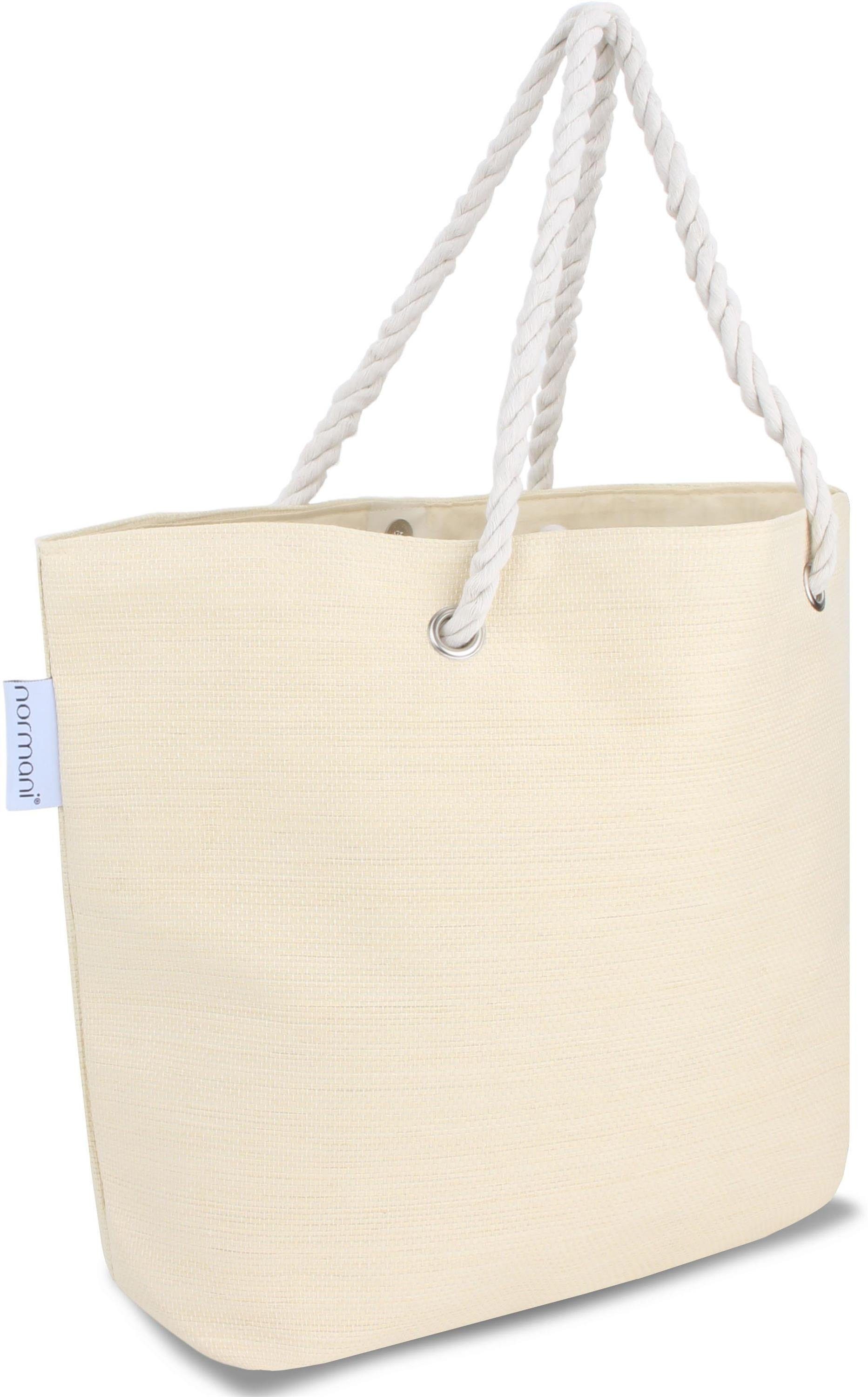 Bequeme als Schultertasche Sommer-Umhängetasche, normani White Strandtasche, Amazing Henkeltasche tragbar Summer Strandtasche