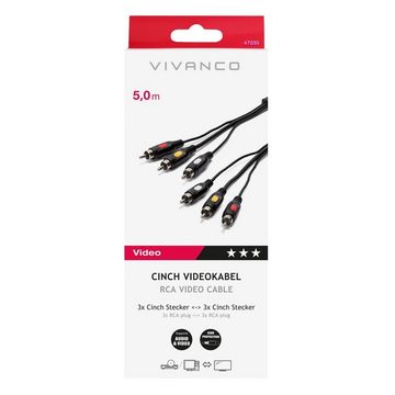 Vivanco Audio- & Video-Kabel, Kabel, RCA Kabel (500 cm)