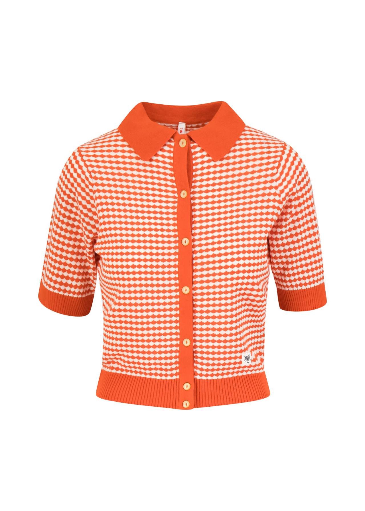 Blutsgeschwister Strickjacke - Petite Poloette - Strickshirt Damen - Polo Shirt - Feinstrickobertei