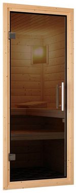Karibu Sauna Nanna, BxTxH: 165 x 165 x 202 cm, 68 mm, (Set) 3,6-kW-Bio-Plug & Play Ofen mit externer Steuerung