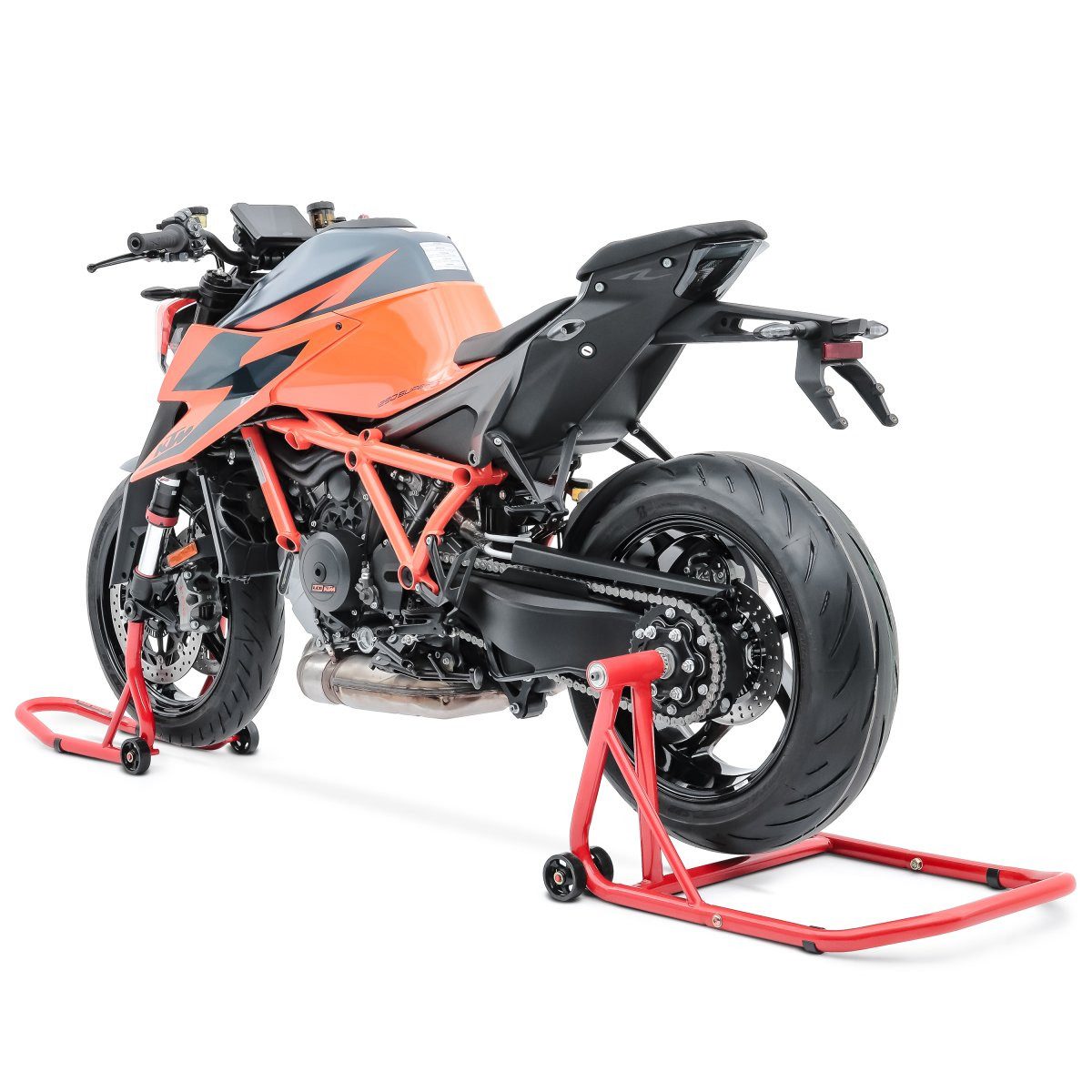 Motorradheber Einarm Montageständer Set für KTM 1290 Super Duke R 14-23 hinten vorne
