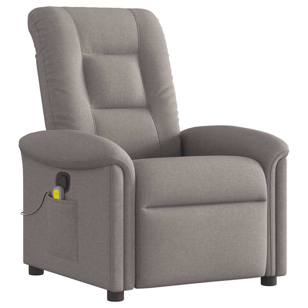 vidaXL Sessel Massagesessel Taupe Stoff (1-St) günstig online kaufen