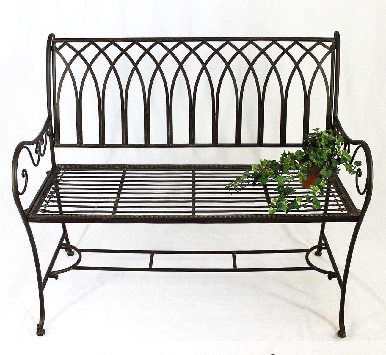 DanDiBo Gartenbank Metall Wetterfest Braun 110 günstig online kaufen
