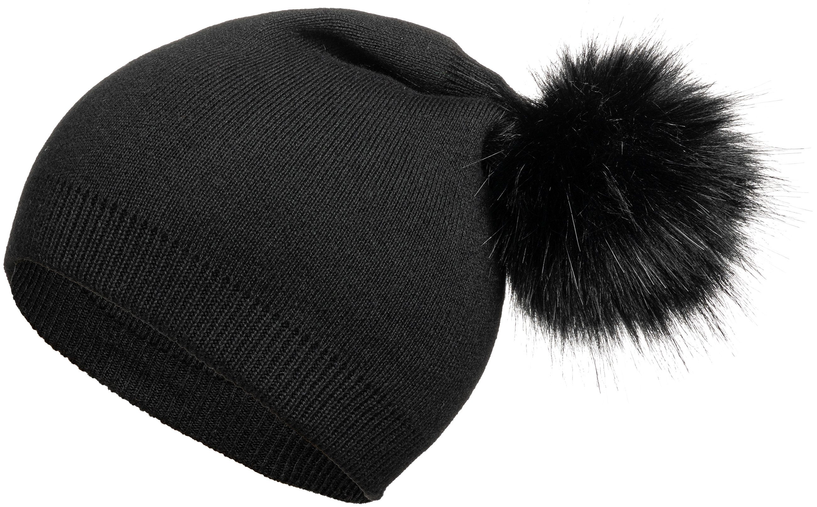 Caspar Bommelmütze MU225 warme, feine Damen Beanie Bommelmütze Doppellagige günstig online kaufen