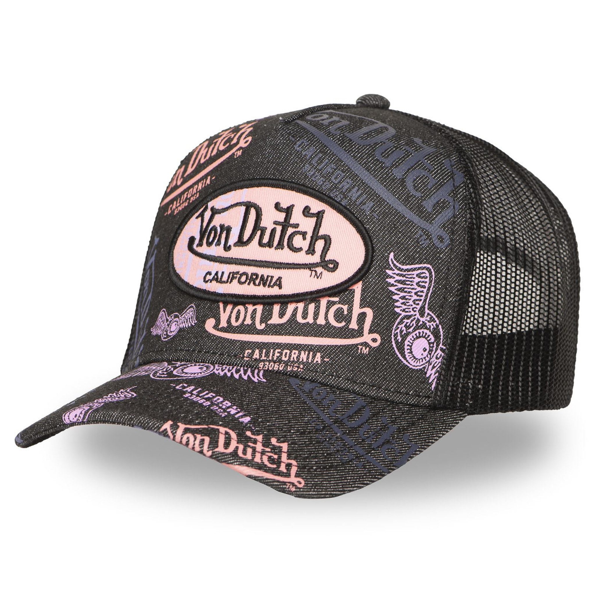 Von Dutch Trucker Cap Von Dutch Originals Trucker Cap - CALIFORNIA ALLOVER Mesh (Basecap, Meshcap, Trucker Kappe)