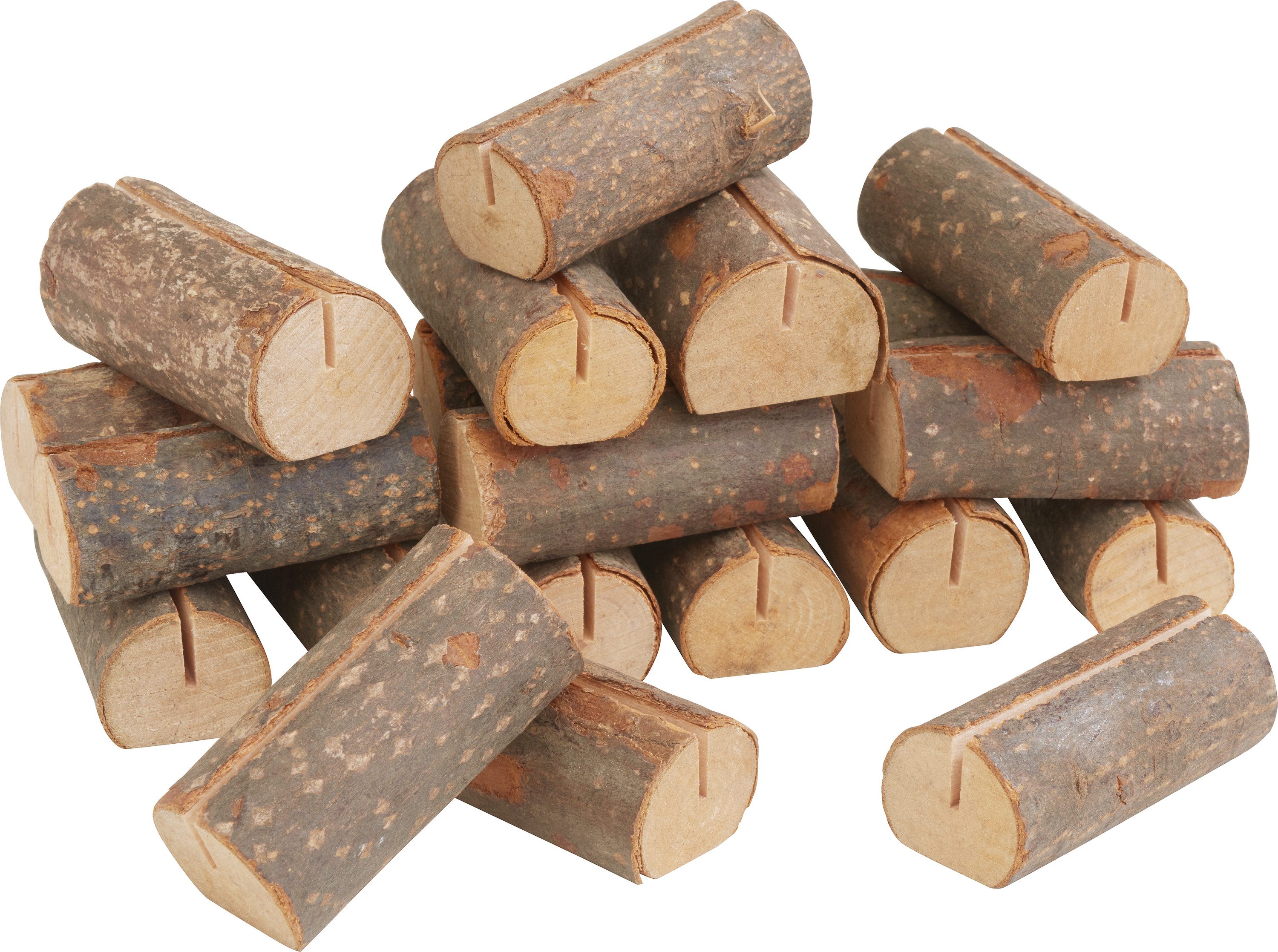 VBS XXL Tischkartenhalter Kartenhalter Baumstamm, Naturholz, 3,5x3cm