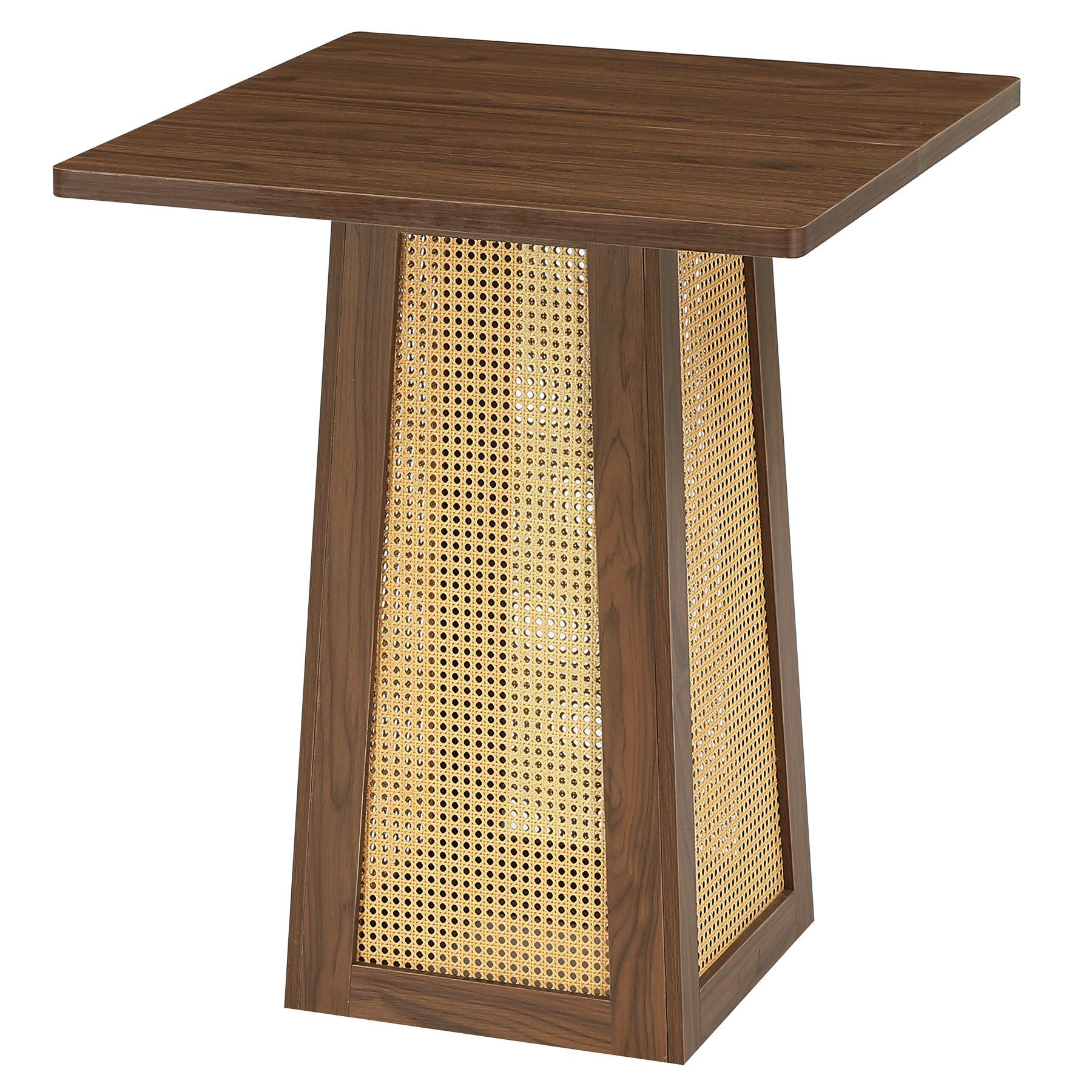 Tribesigns Bartisch 95 cm hoher quadratischer Stehtisch mit Sockel, Bistrotisch mit Sockel
