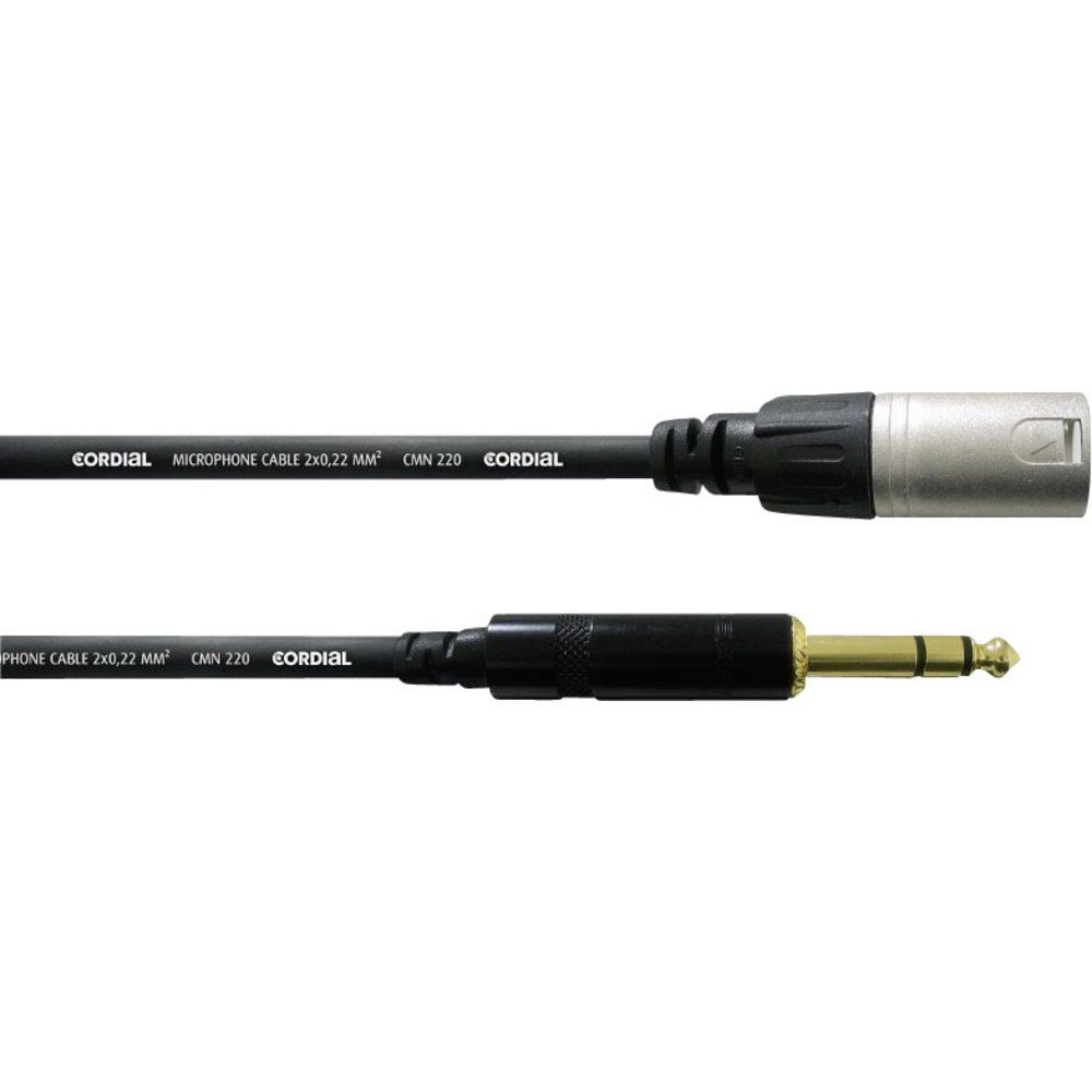 Cordial Cordial CFM3MV XLR Adapterkabel [1x XLR-Stecker - 1x Klinkenstecker 6. Audio-Kabel, (3.00 cm)