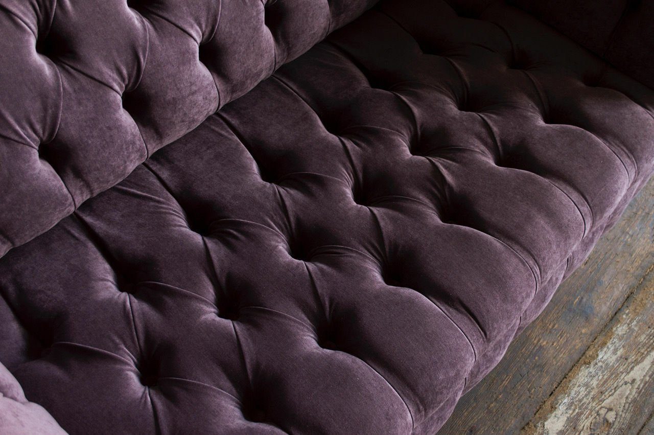 JVmoebel 3-Sitzer Sofa Garnitur Sitz in Polster #Z1, Chesterfield Europe Textil Luxus Made Design Couch