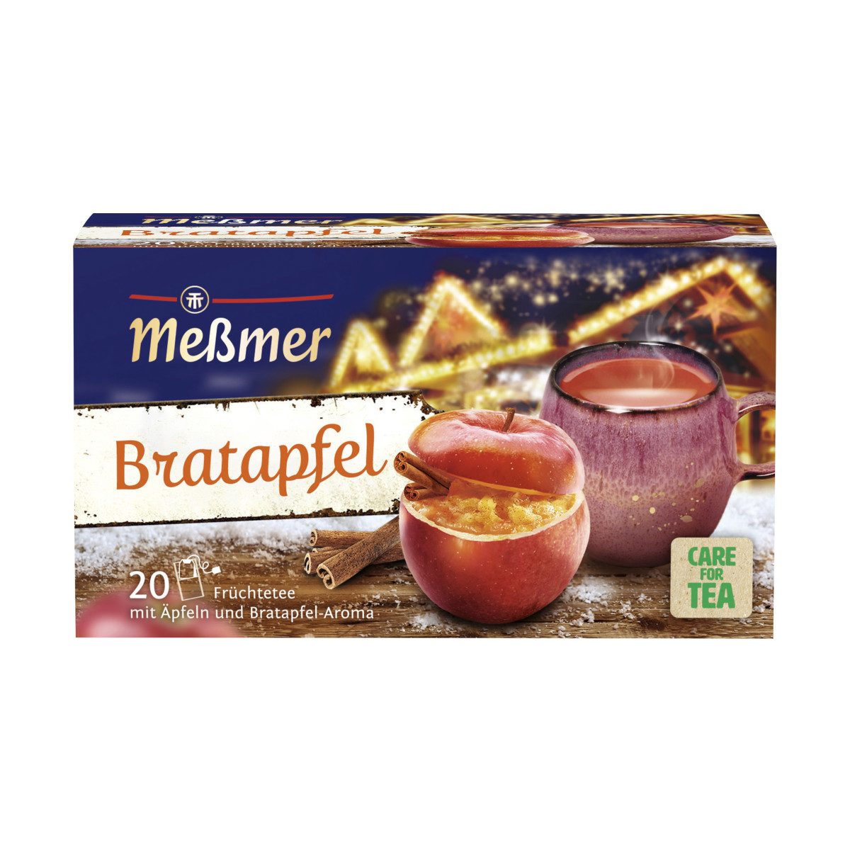 Meßmer Tee, Meßmer Bratapfel Wintertee 20x2,5g Früchtetee mit Äpfeln 50g