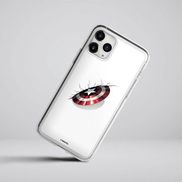 DeinDesign Handyhülle Captain America Offizielles Lizenzprodukt Marvel, Apple iPhone 11 Pro Max Silikon Hülle Bumper Case Handy Schutzhülle