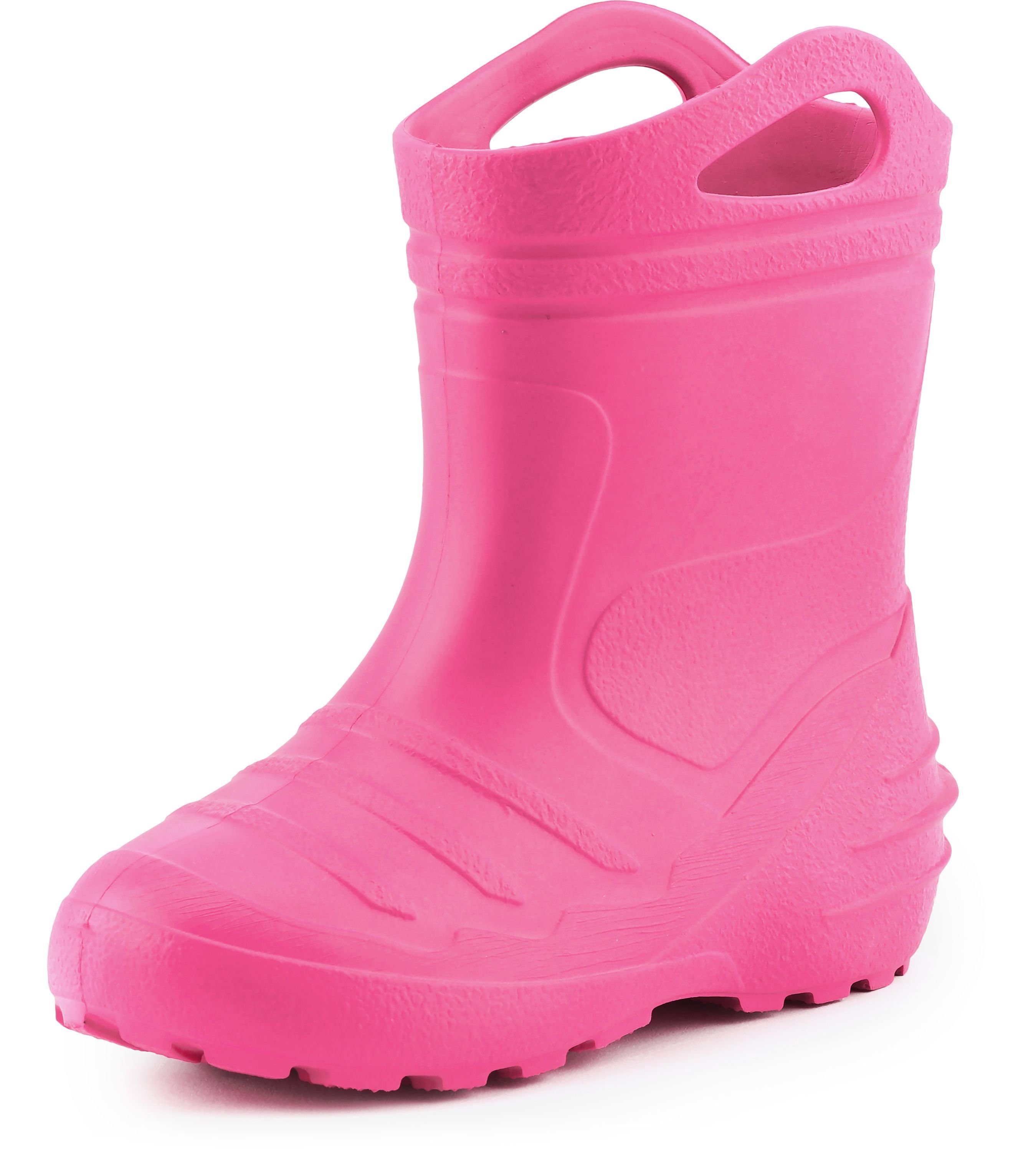 federleichte Regenschuhe Kinder mit Griffen KL051 Gummistiefel