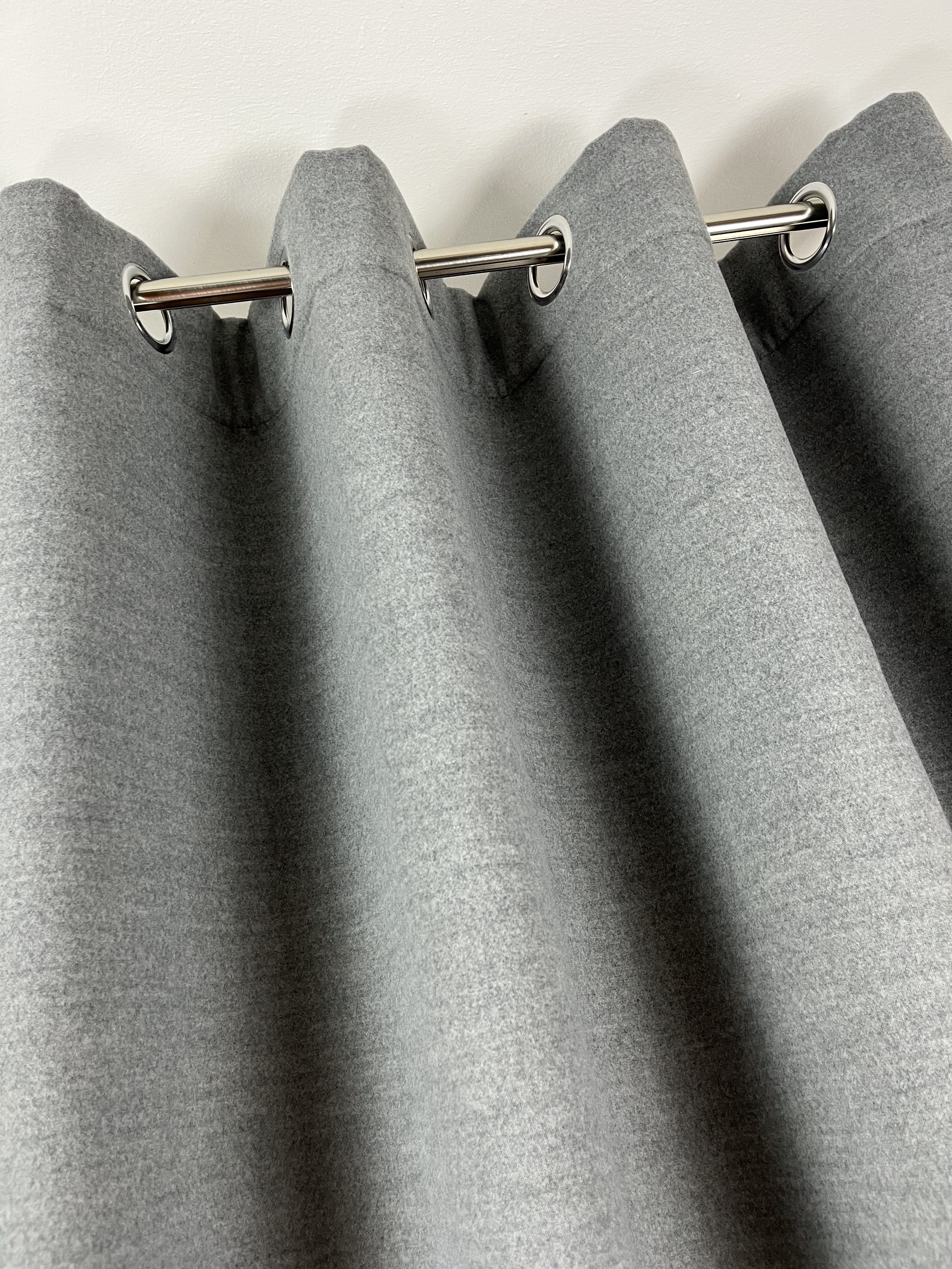 novumfix Vorhang Filzvorhang/Softfilz XXL Kälteschutz grau bis 350 cm lang günstig online kaufen