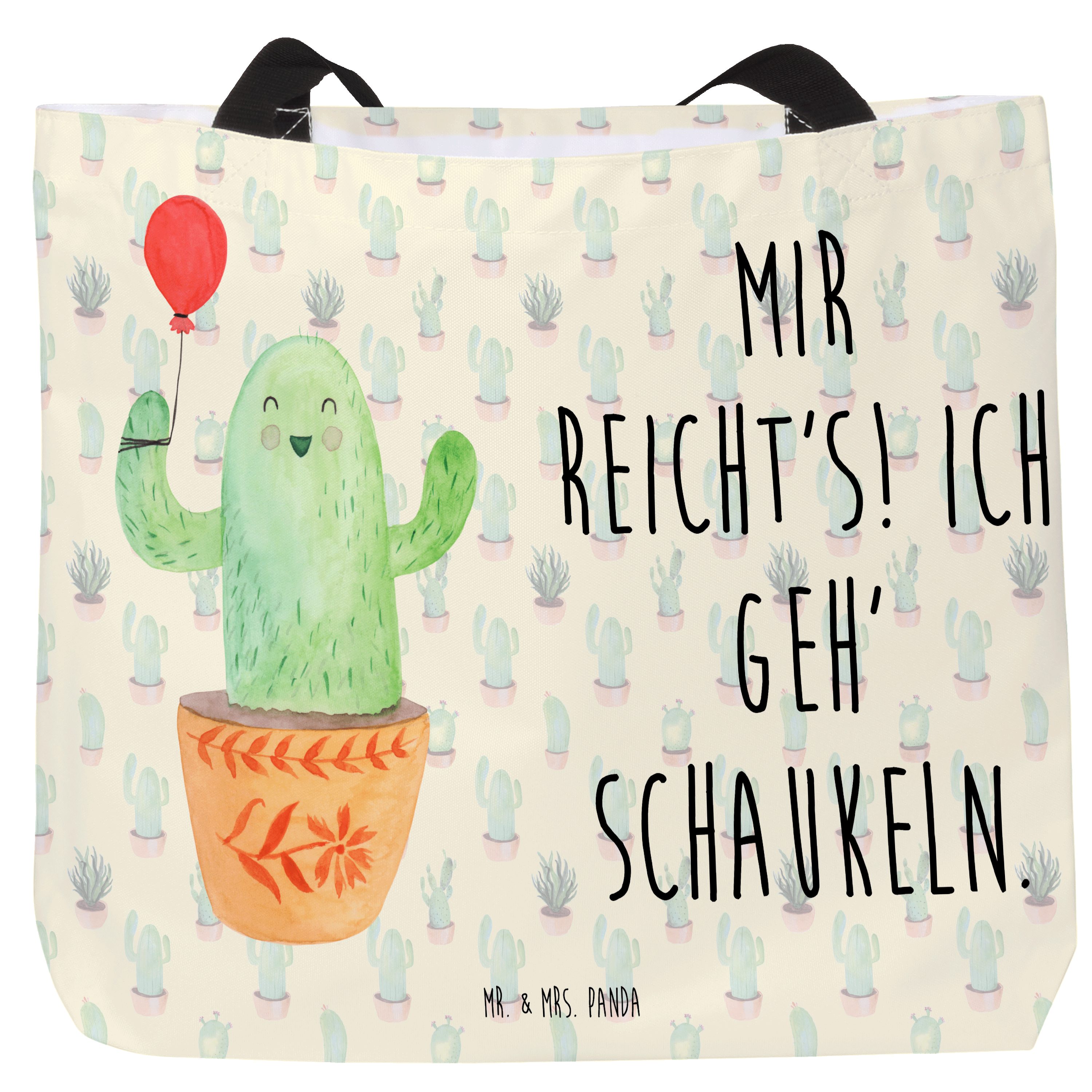 Shopper Kaktus Luftballon, Reisetasche, Kaktus Grün, Kakteen, Schultasche, Bü