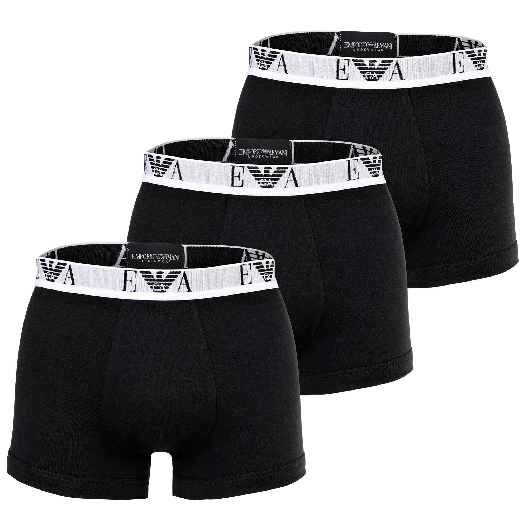 Emporio Armani Boxer Herren Boxershort 3er Pack Baumwolle BOLD MONOGRAM (Packung, 3er Pack)
